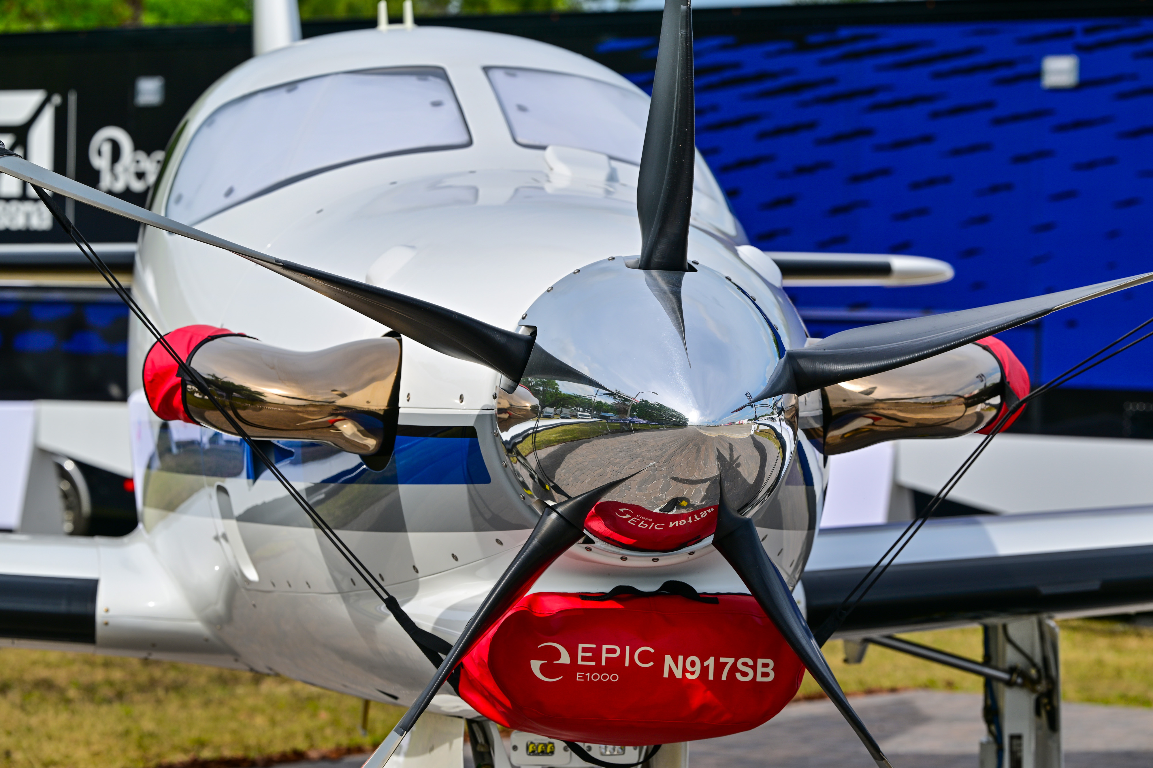 An Epic E1000 turboprop is on display at the Sun 'n Fun Aerospace Expo. Photo by David Tulis.