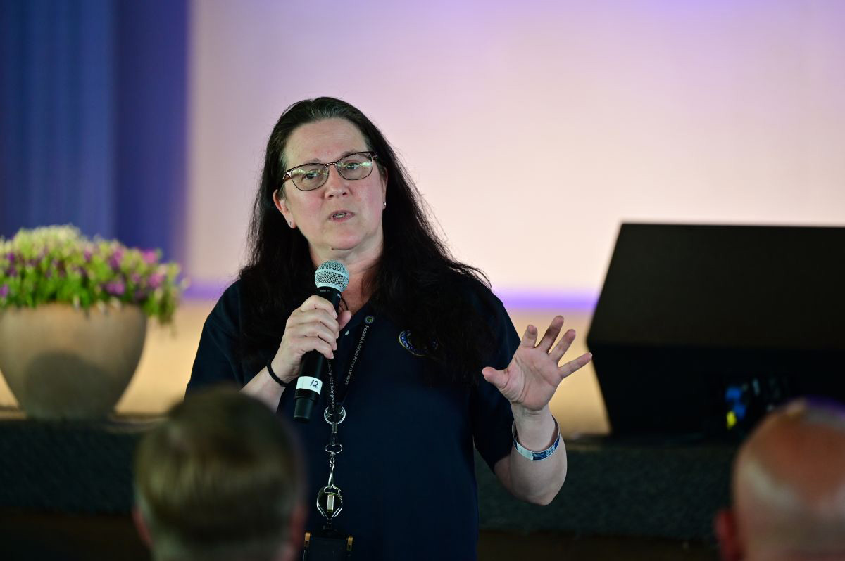FAA Federal Air Surgeon Dr. Susan Northrup participates in a Meet the Administrator session during EAA AirVenture in Oshkosh, Wisconsin, July 29. Photo by David Tulis.