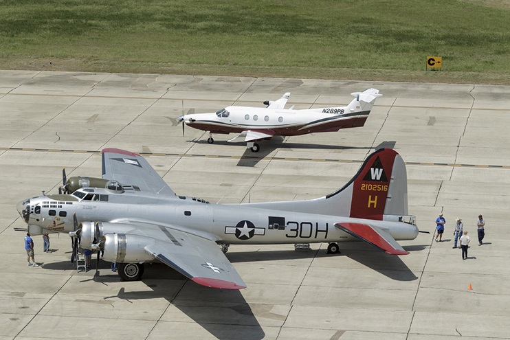 The B-17 Flying Fortress "Aluminum Overcast" at a 2014 AOPA event in San Marcos, Texas. Photo by Mike Fizer.