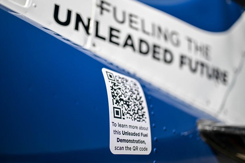 The unleaded fuel demonstration is part of a coalition effort to eliminate lead from aviation fuel by 2030. Photo by David Tulis.