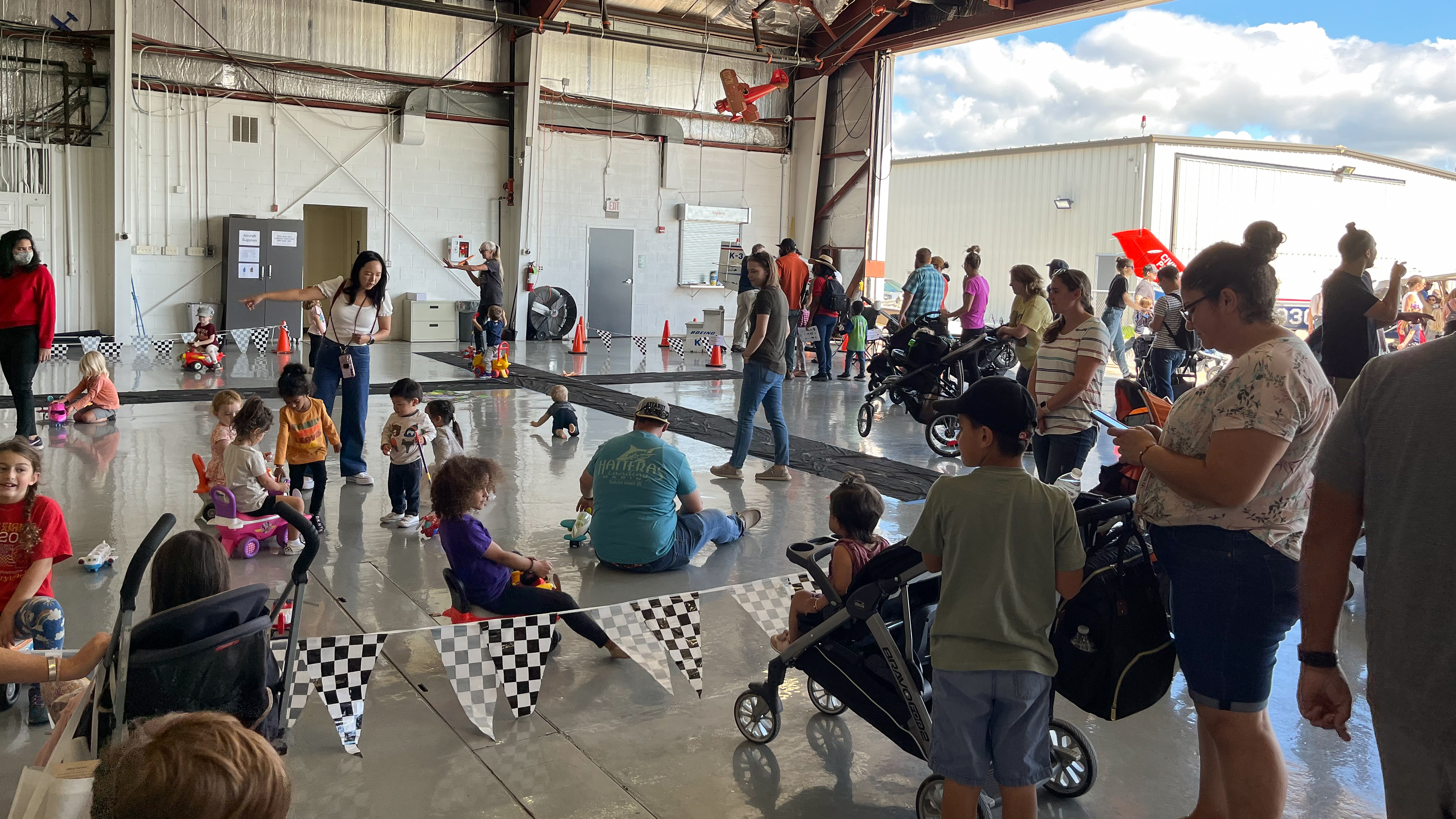 AOPA’s National Aviation Community Center was turned into an aviation playground for children of all ages. Photo by Sylvia Horne.
