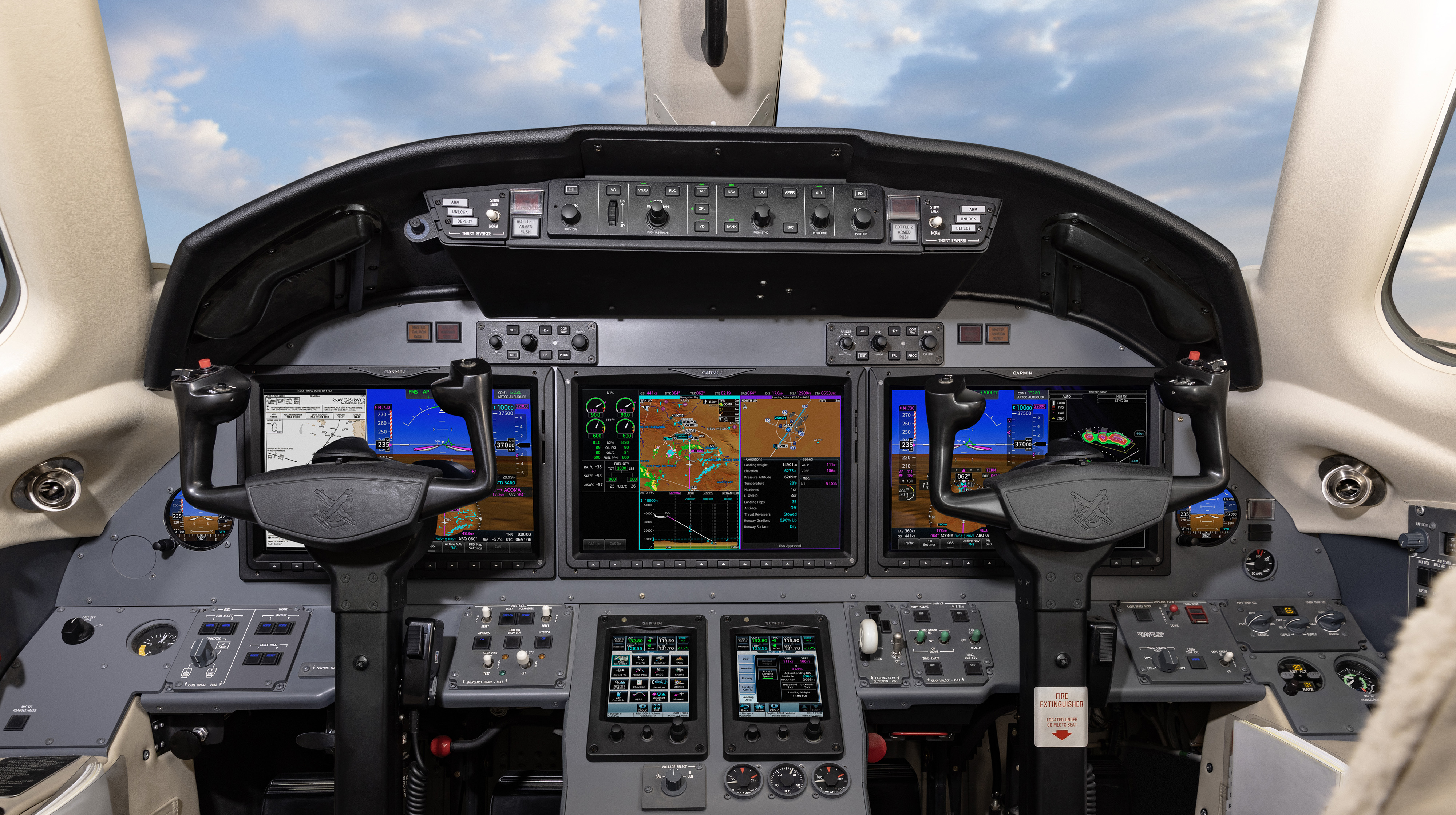 The Garmin G5000 integrated flight deck. Photo courtesy of Garmin.