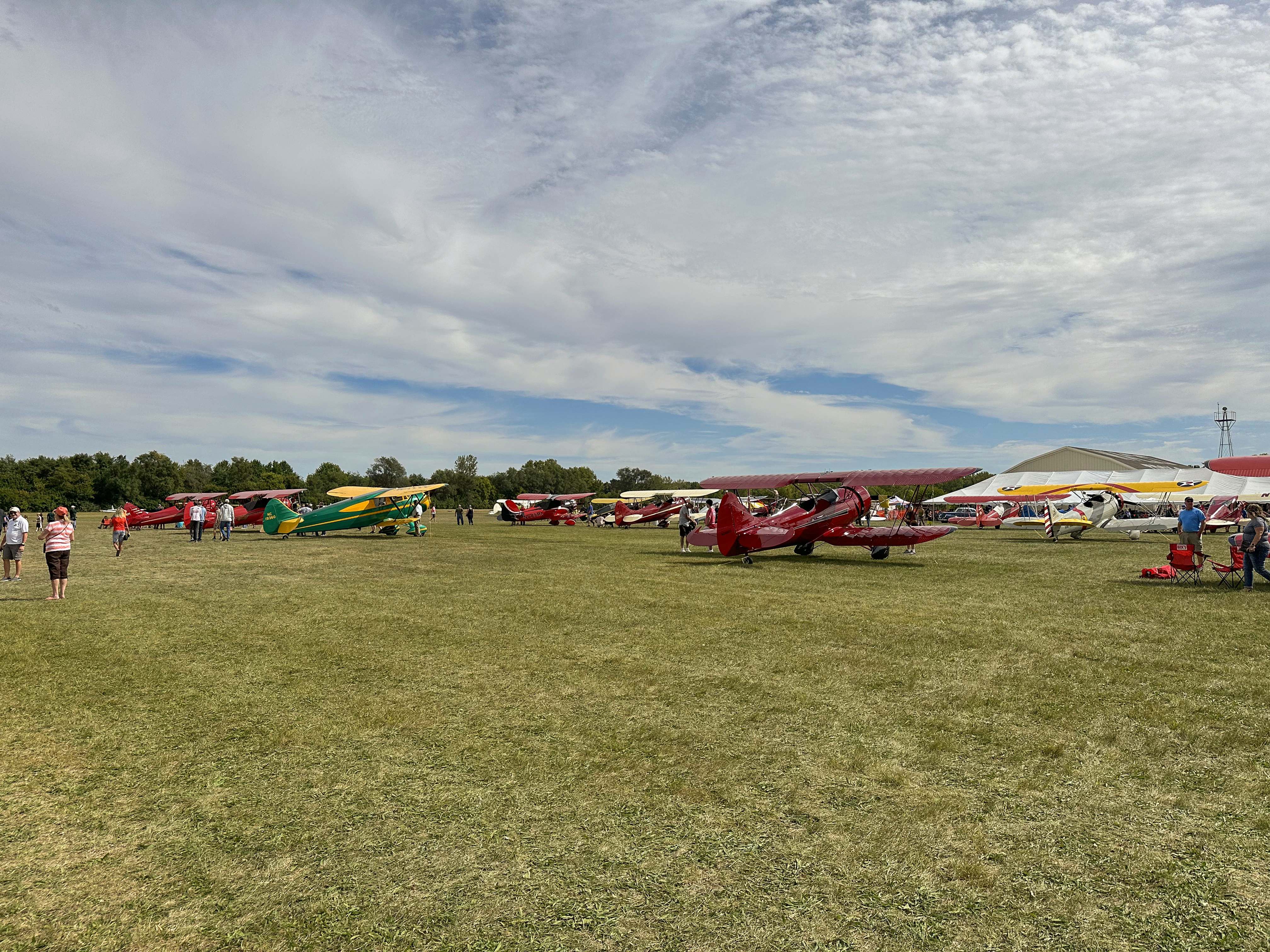More than 50 Wacos were on the grounds at Waco Field in Troy, Ohio, on September 16, what Waco Air Museum Executive Director Nancy Royer said was "the largest gathering of Wacos ever." Photo by Alyssa J. Cobb.
