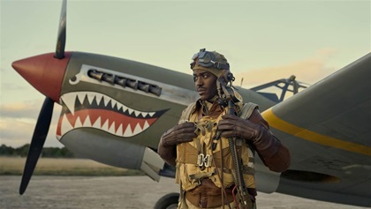 Ncuti Gatwa as Tuskegee Airman 2nd Lt. Robert H. Daniels. Image courtesy of Apple TV.