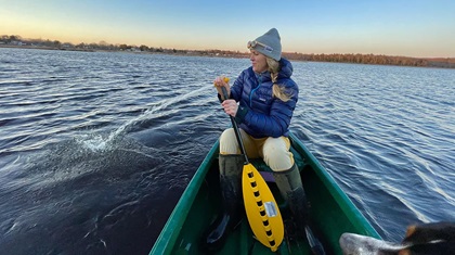The Paddle Pump is also sold in a watercraft version, pictured here, with the same functions, minus the fitting for seaplane floats. Photo courtesy of Paddle Pumps.