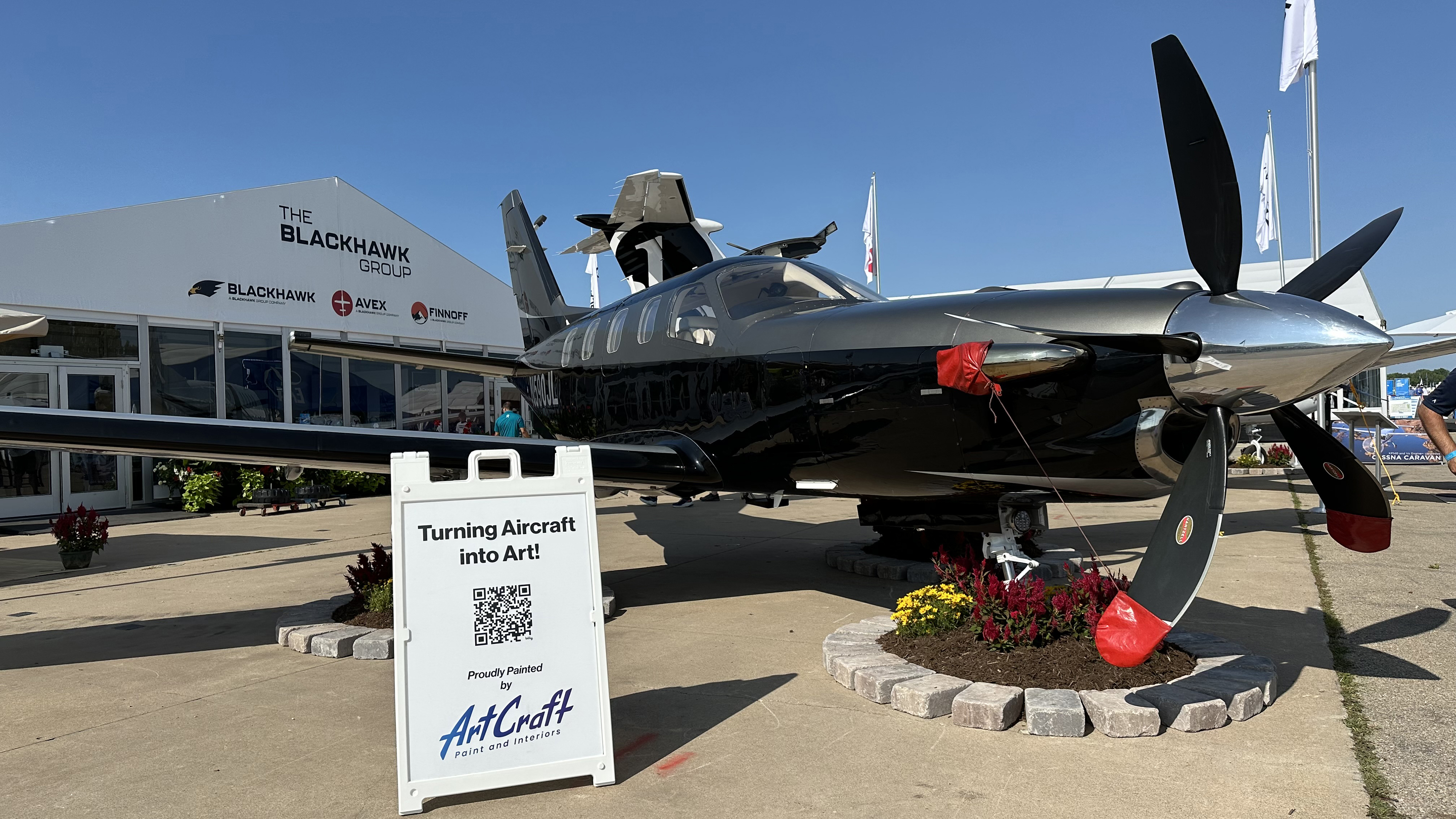 The certification testbed for the Blackhawk TBM 700 conversion underwent a complete refurbishment. In addition to the engine and avionics upgrades, it also features a custom paint scheme designed by Avex and applied by ArtCraft Paint in Santa Maria, California. Photo by Sarah Deener. 