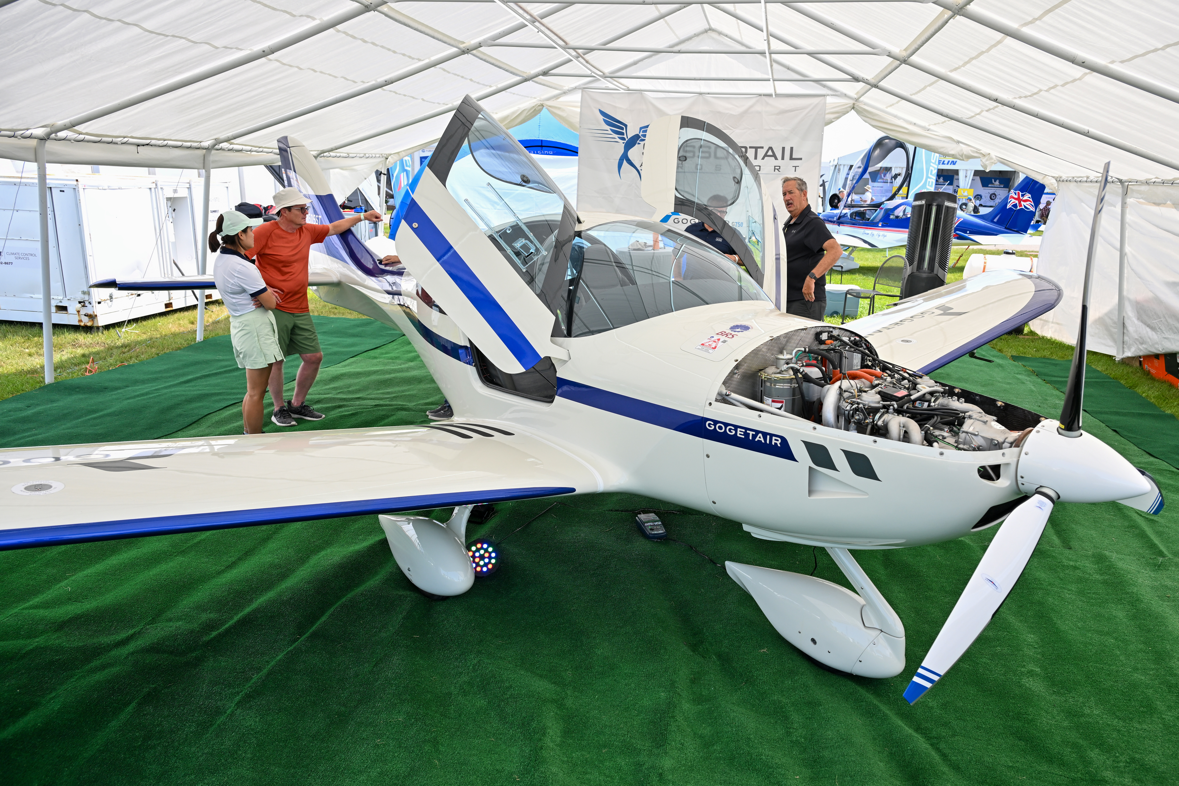The Gogetair G750 draws a crowd during EAA AirVenture Oshkosh in Wisconsin. Photo by David Tulis.