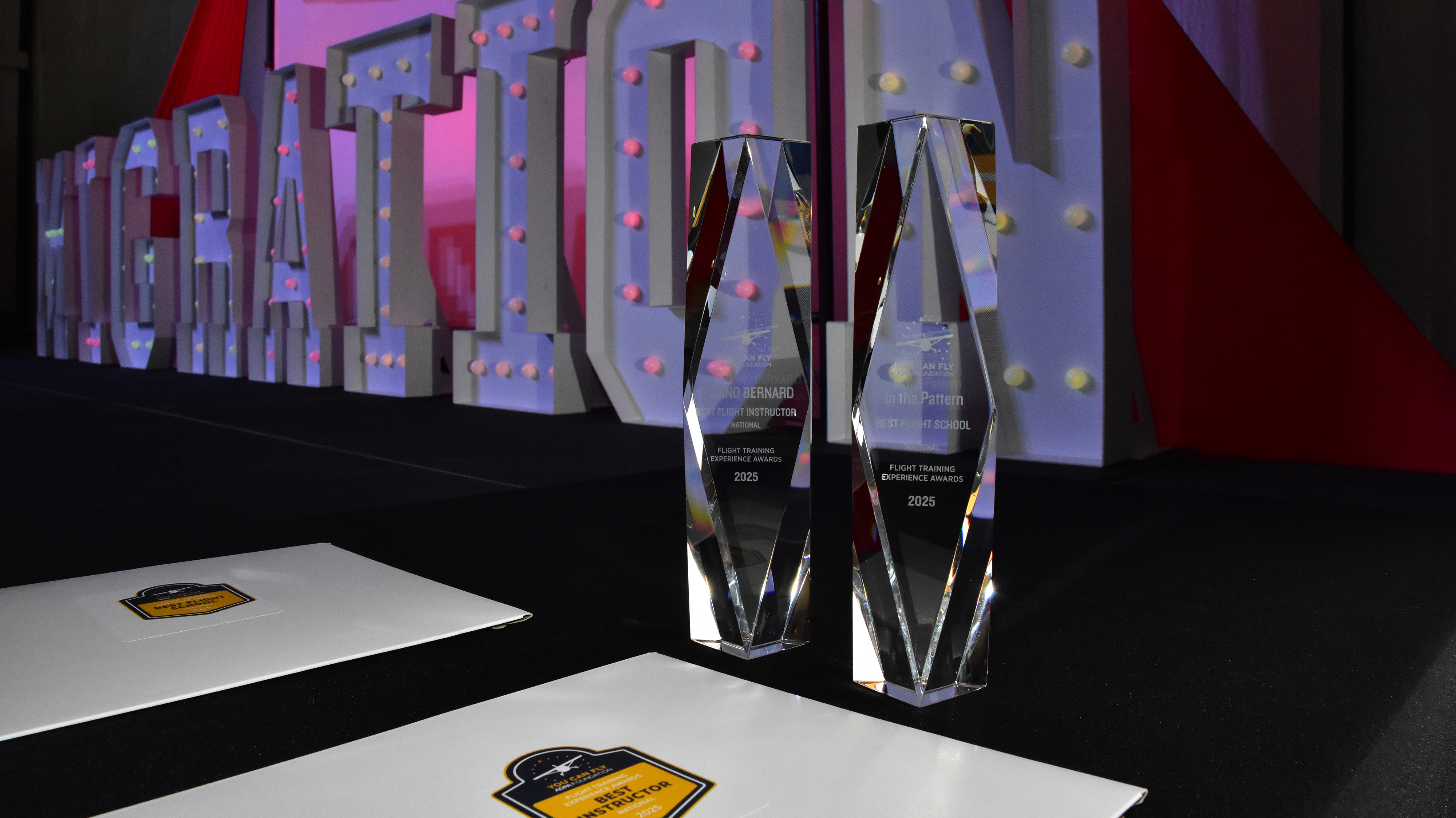 The nation's best instructor and flight school were announced March 5 at Redbird Migration. Photo by Stephen Schroeder.