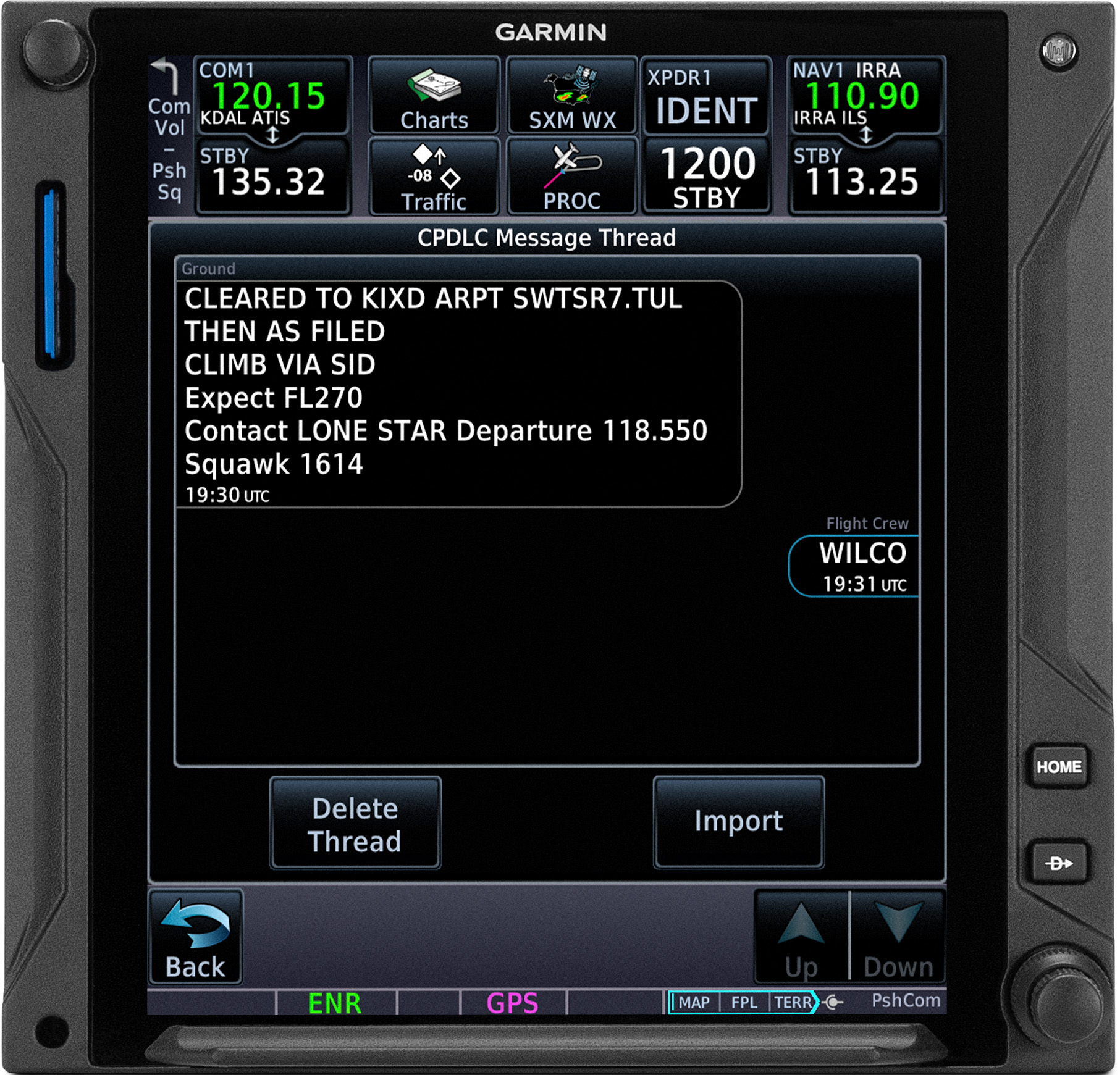 Garmin has enabled the GTN 750Xi to support datalink communications with additional equipment and a subscription. Image courtesy of Garmin.