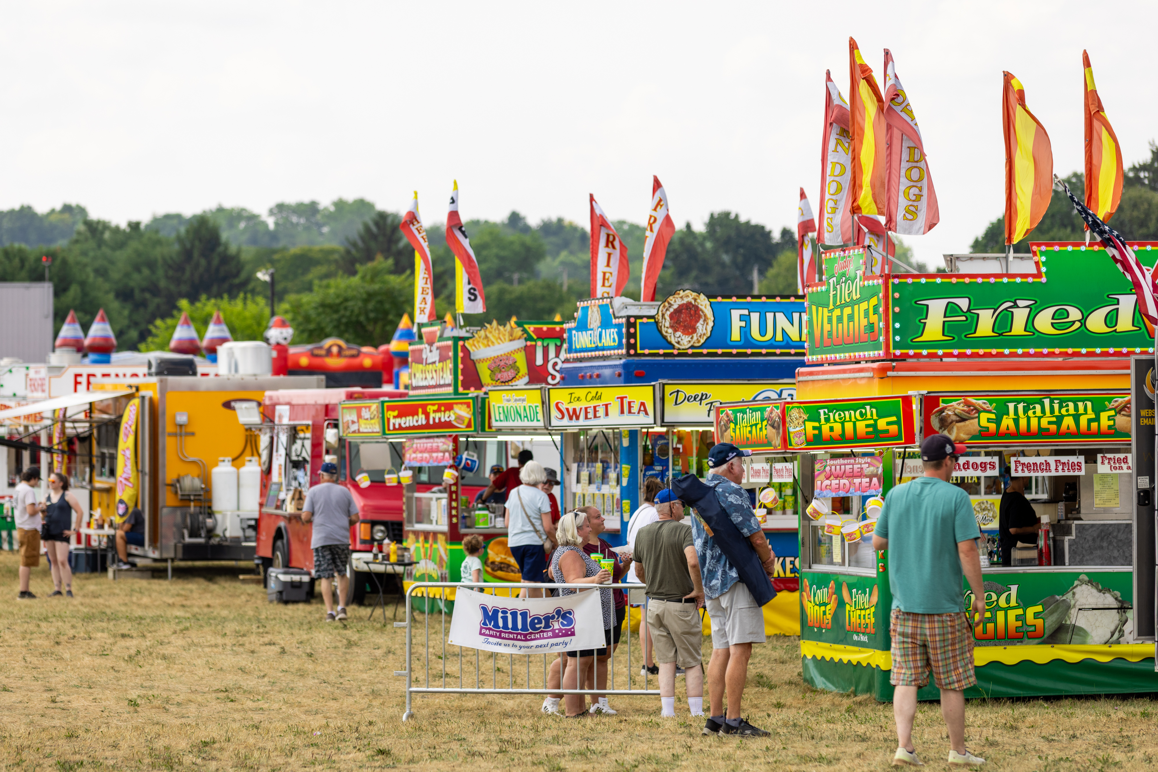 The colorful food truck area offered a variety of options for all appetites. Photo by Rebecca Boone.