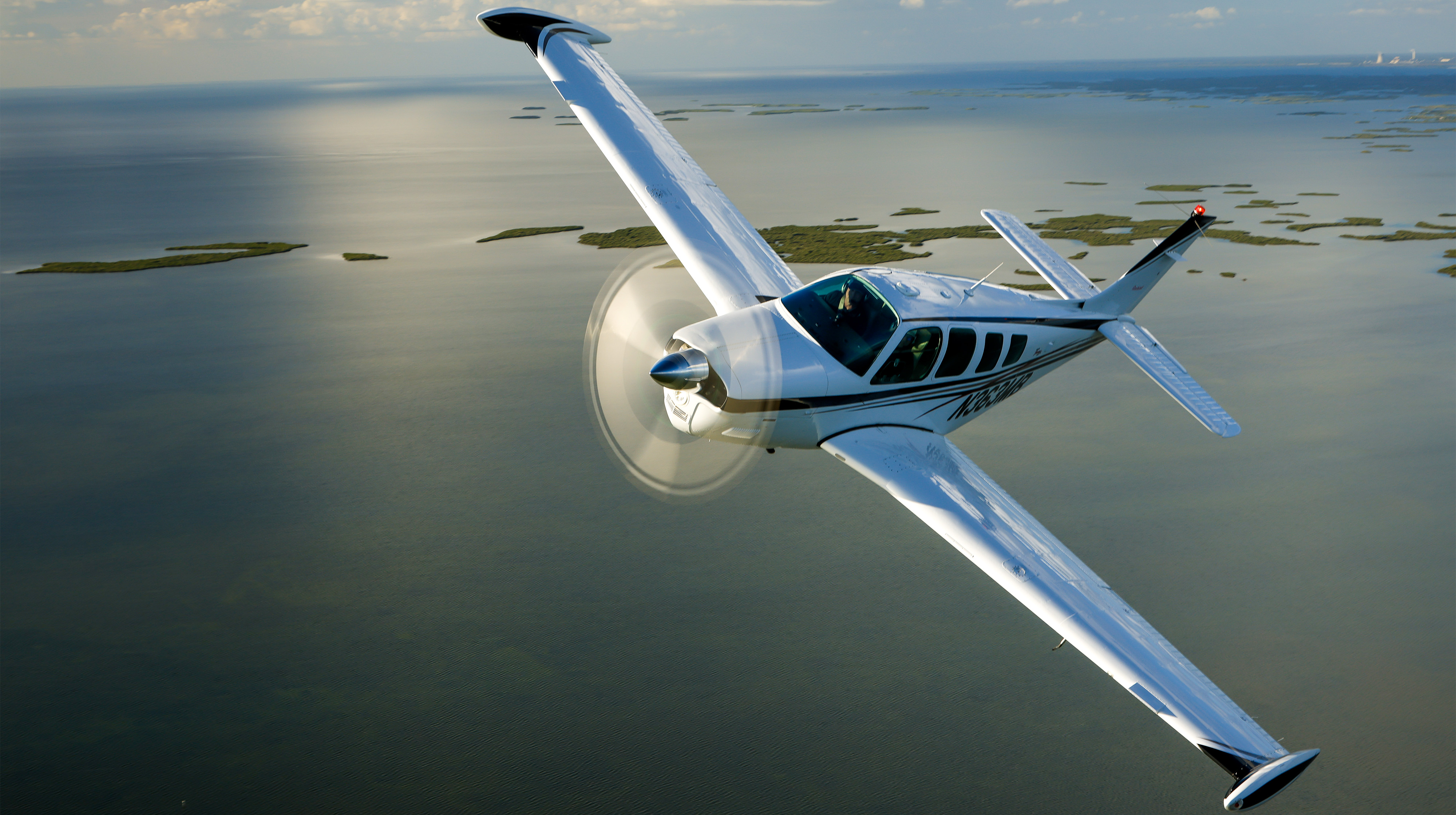 Beechcraft Bonanza in flight