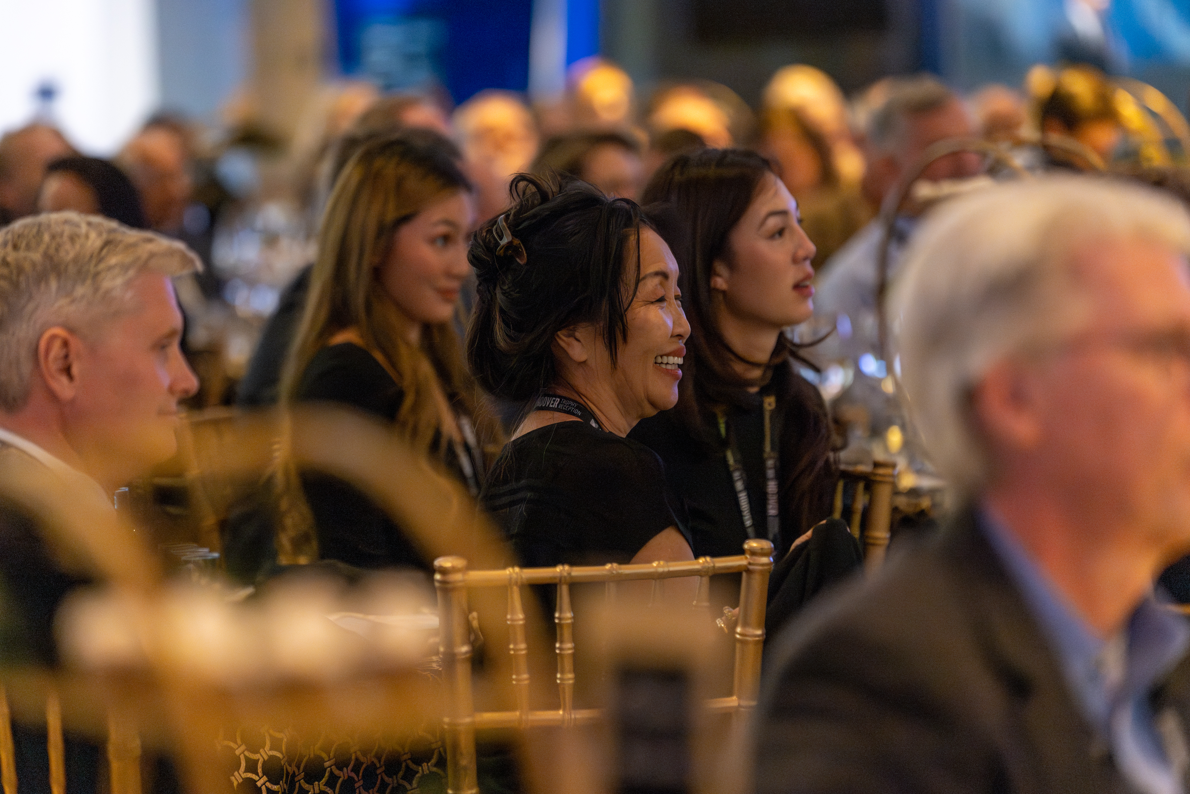 Guests laughed and smiled during Barry Schiff’s speech. Photo by Rebecca Boone.