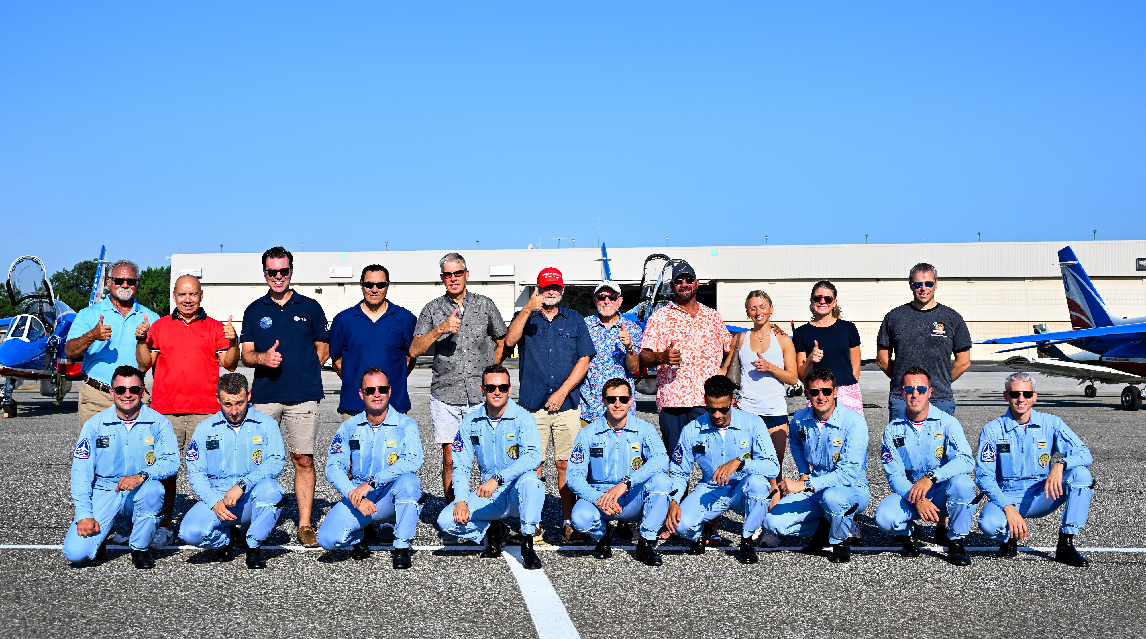 Several of the French jet pilots trained in the U.S. group's piston-engine airplanes. Photo by David Tulis.