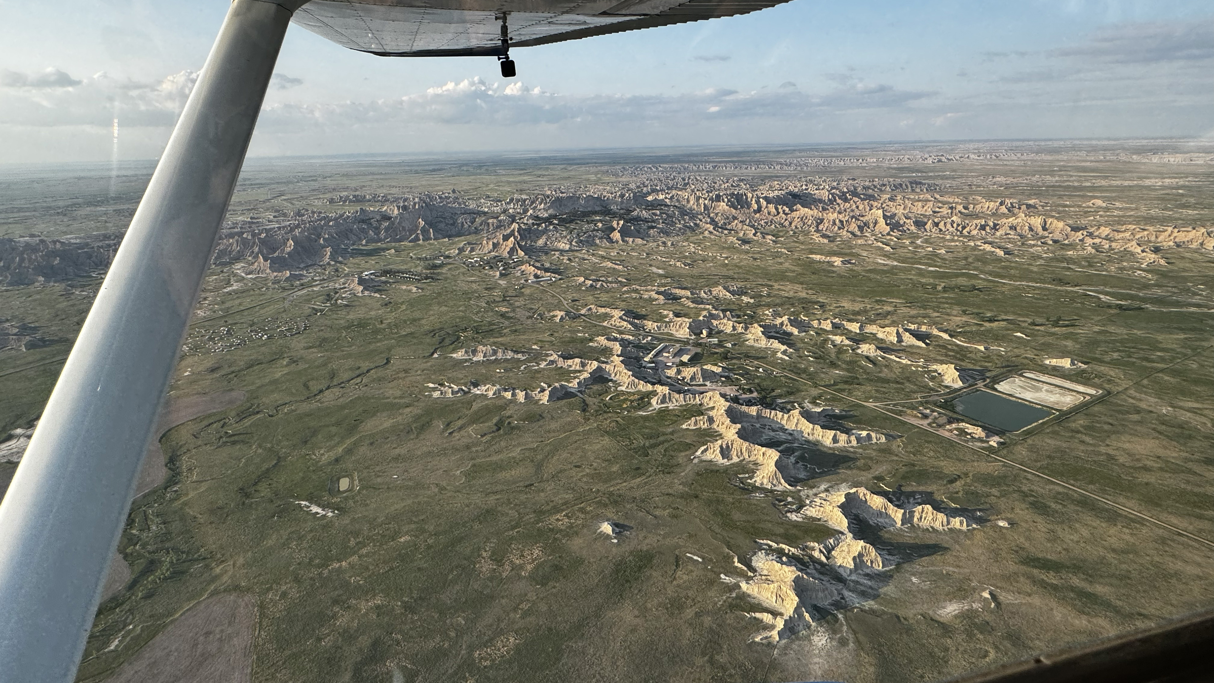 Flying over Badlands National Park. Photo courtesy of Ana Komar. 