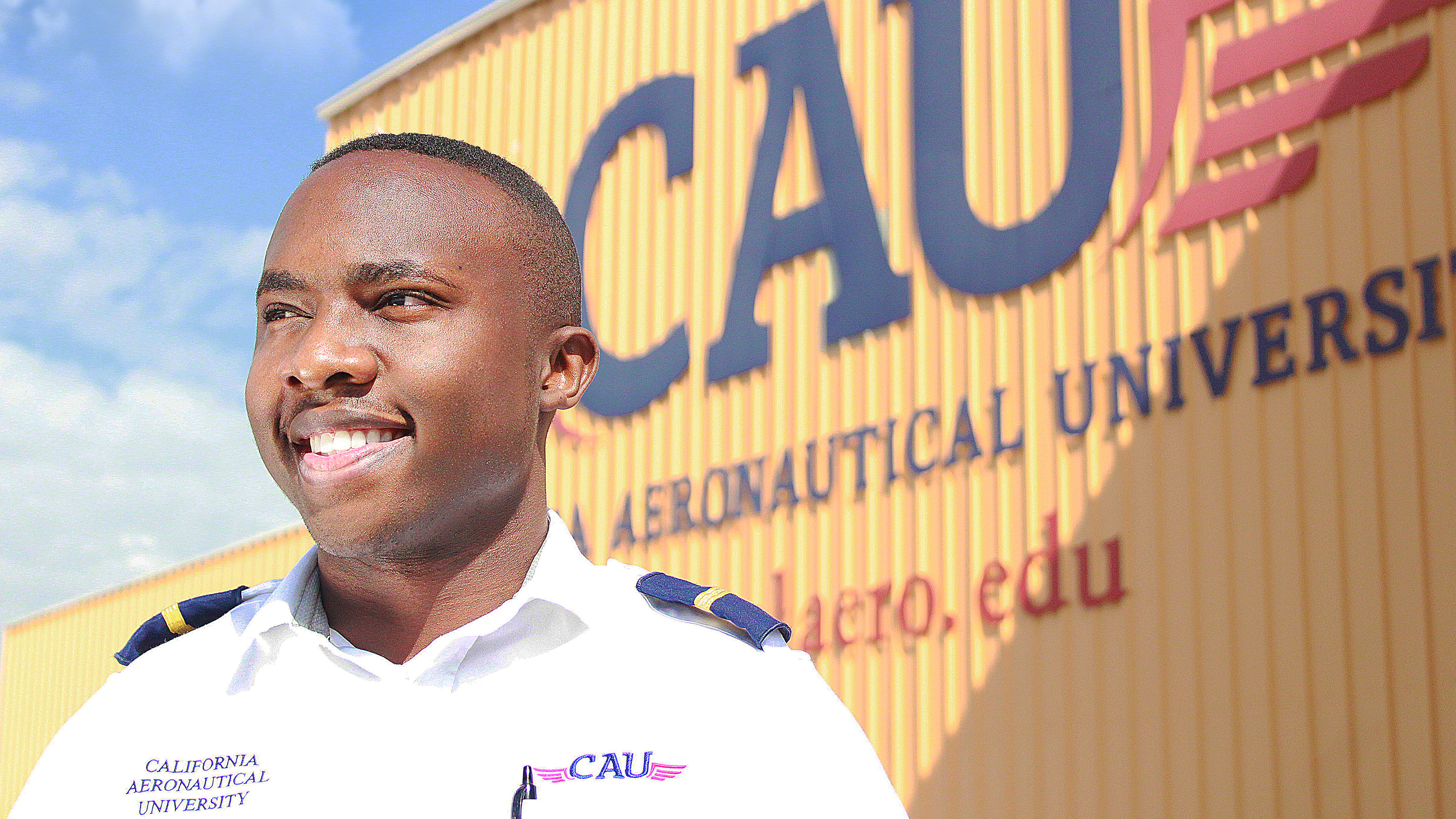 Sydney Kibuuka is not your average professional pilot student
