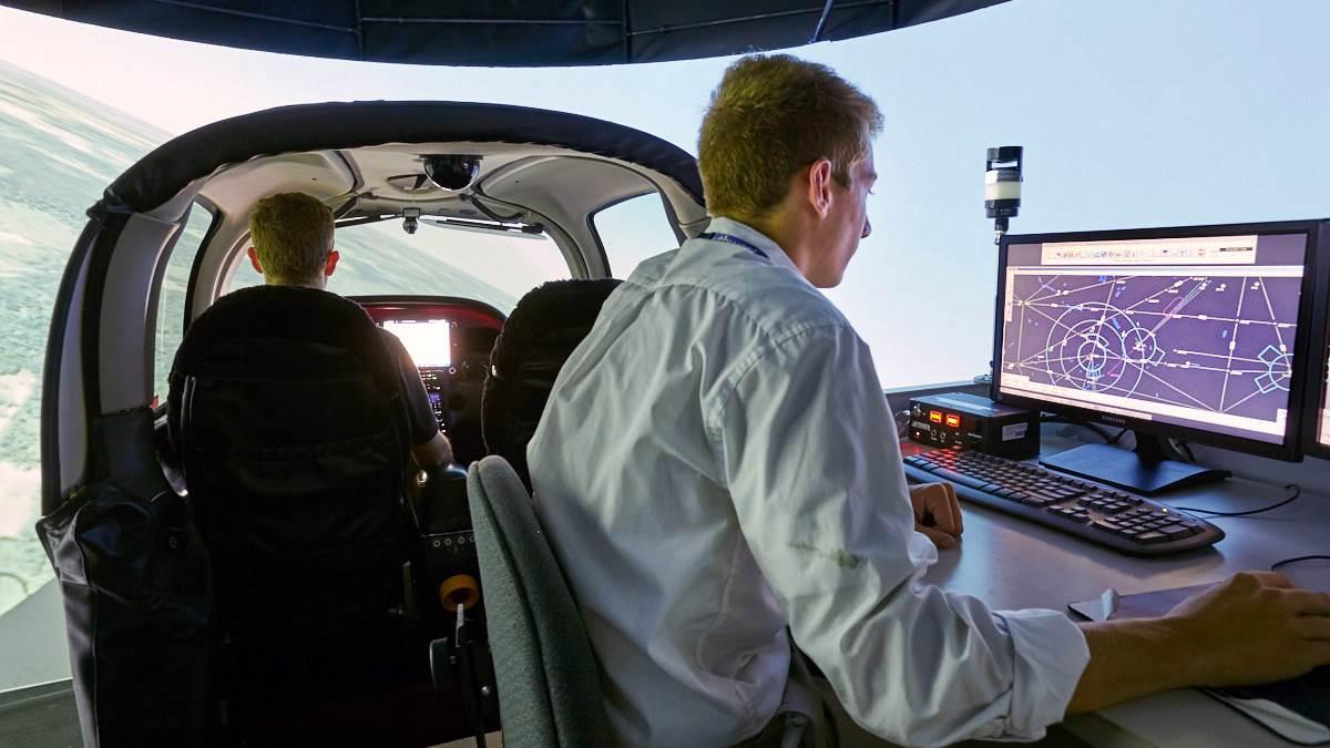 The simulators at WMU are key to the success of the flight training program, according to Dean Dave Powell. 