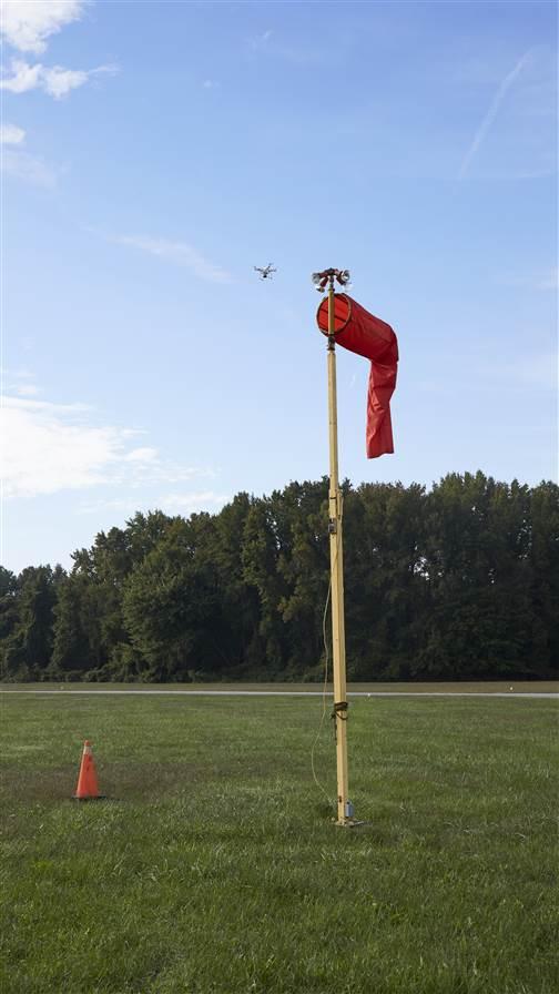 Unmanned aircraft system pilots must learn about many of the same topics as manned aircraft pilots. Drone operators must always yield right-of-way to manned aircraft, and must contact the airport operator or the air traffic control tower before flying within five miles of an airport. The B4UFLY smartphone app for Apple and Android can help operators determine whether there are any restrictions in effect at the location they wish to fly.