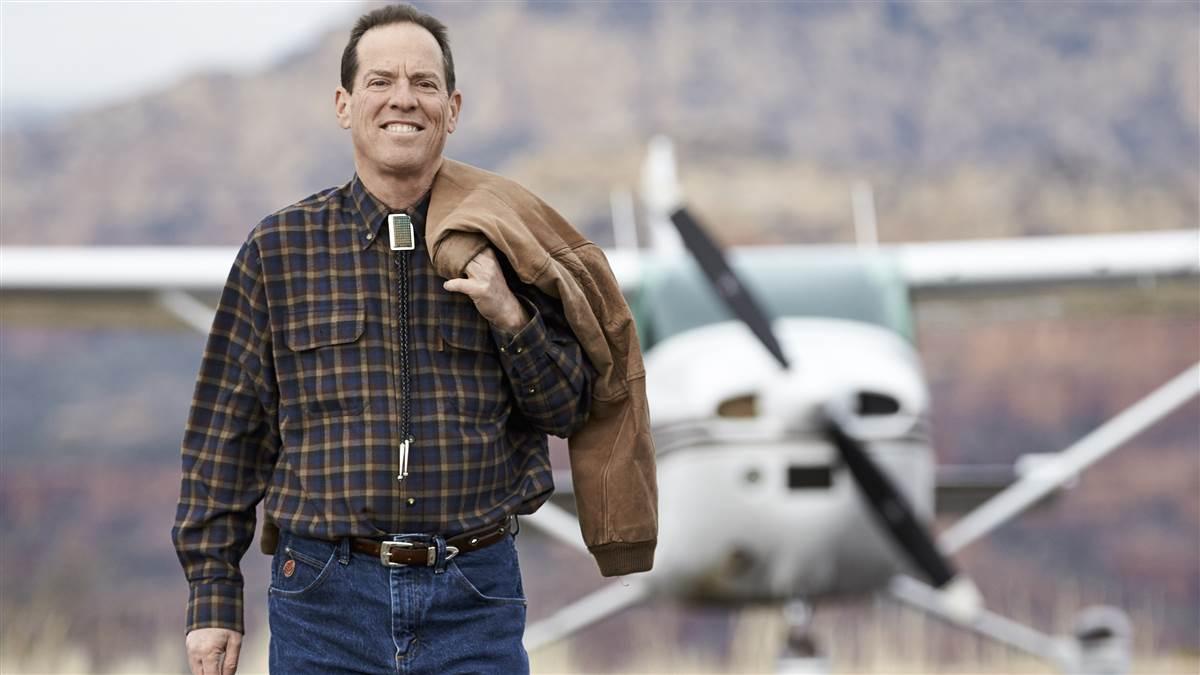 Greg Brown Portrait of pilot Greg Brown, columnist for AOPA Flight Training, with "Flying Carpet" Cessna 182.
Sedona Airport (SEZ)
Sedona, AZ USA
