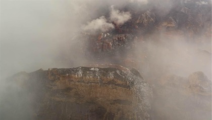 Arizona’s Red Rock-Secret Mountain Wilderness, through mist and snow.