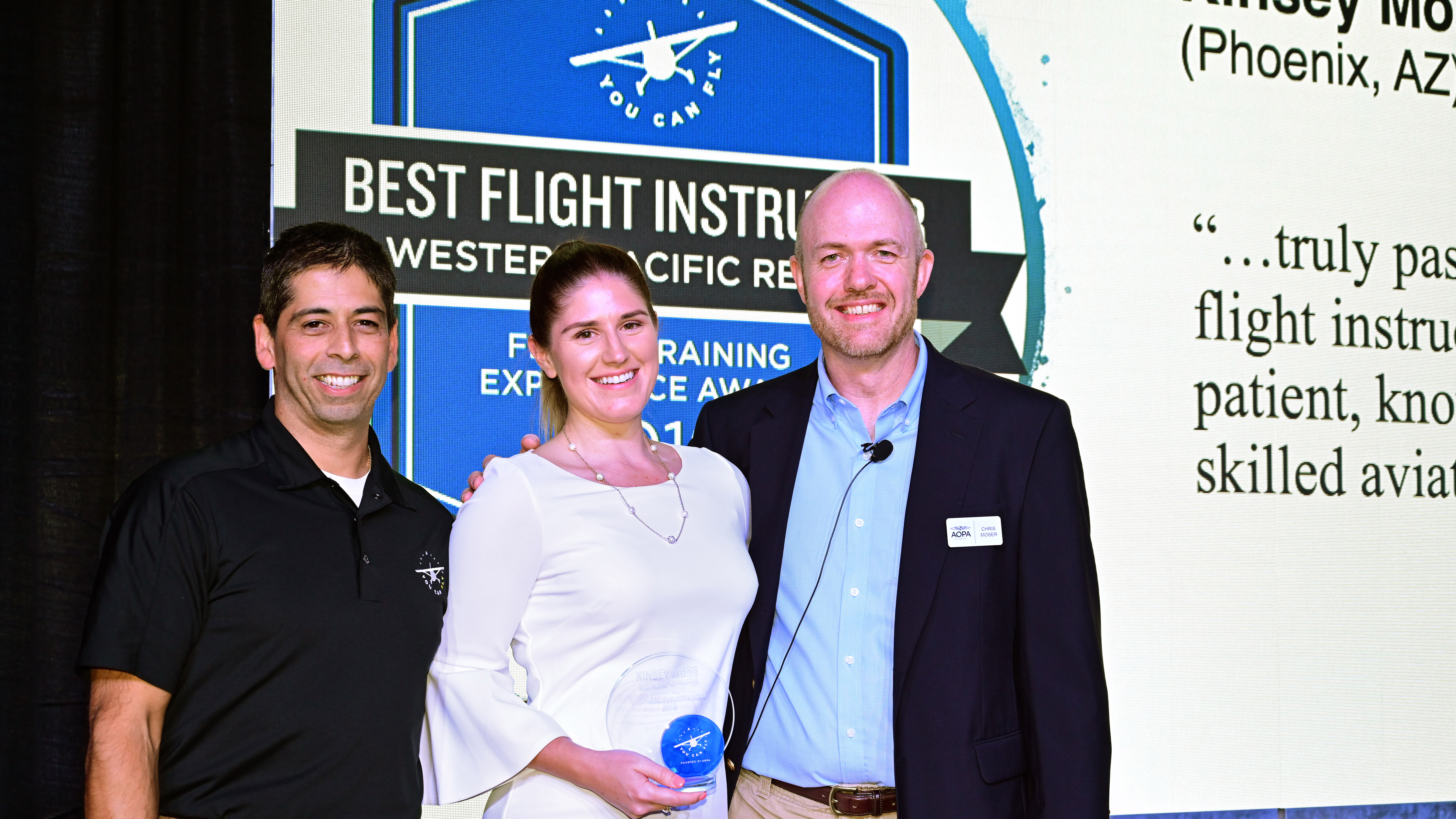 AOPA's 2019 Flight Training Experience Awards. Photography by the author.