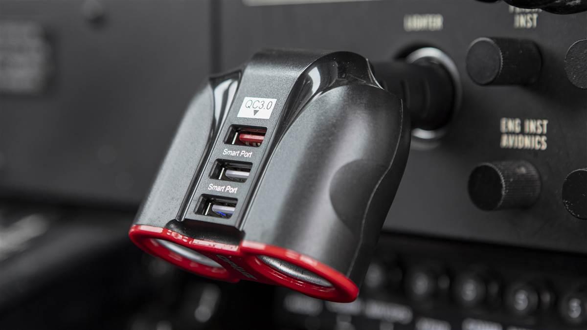 photos of aircraft cigarette lighter in a Beechcraft Bonanza Preflight May 2020