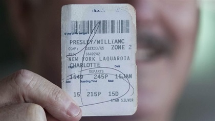 Presley's ill-fated ticket to fly.