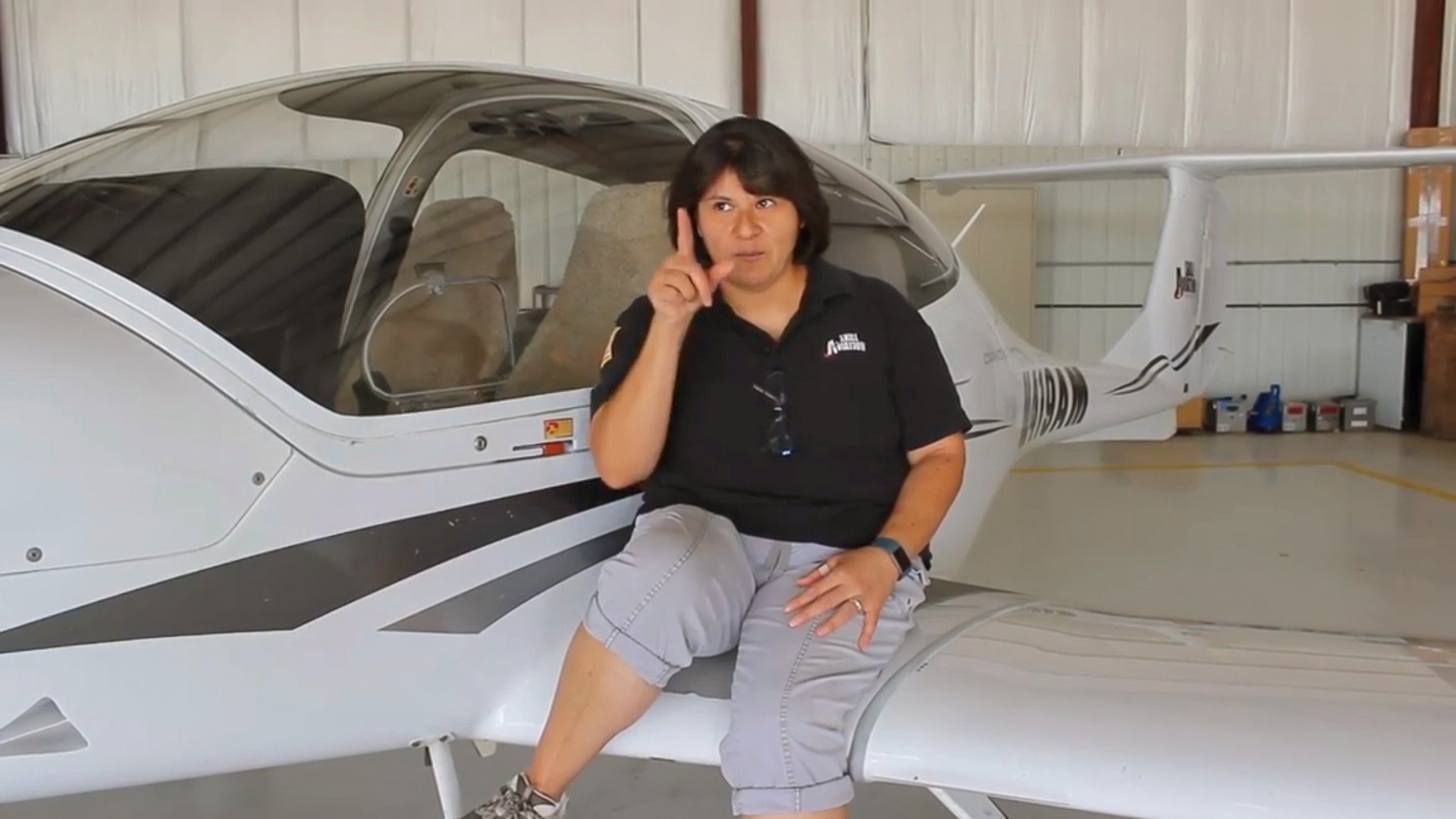 "This is unlike any job you'll ever have. I just can't put it into words," said Sandy Eanes, a flight instructor at Skill Aviation in Waukegan, Illinois. The pandemic has been scary, she said, "but I can't give up; you can't either."