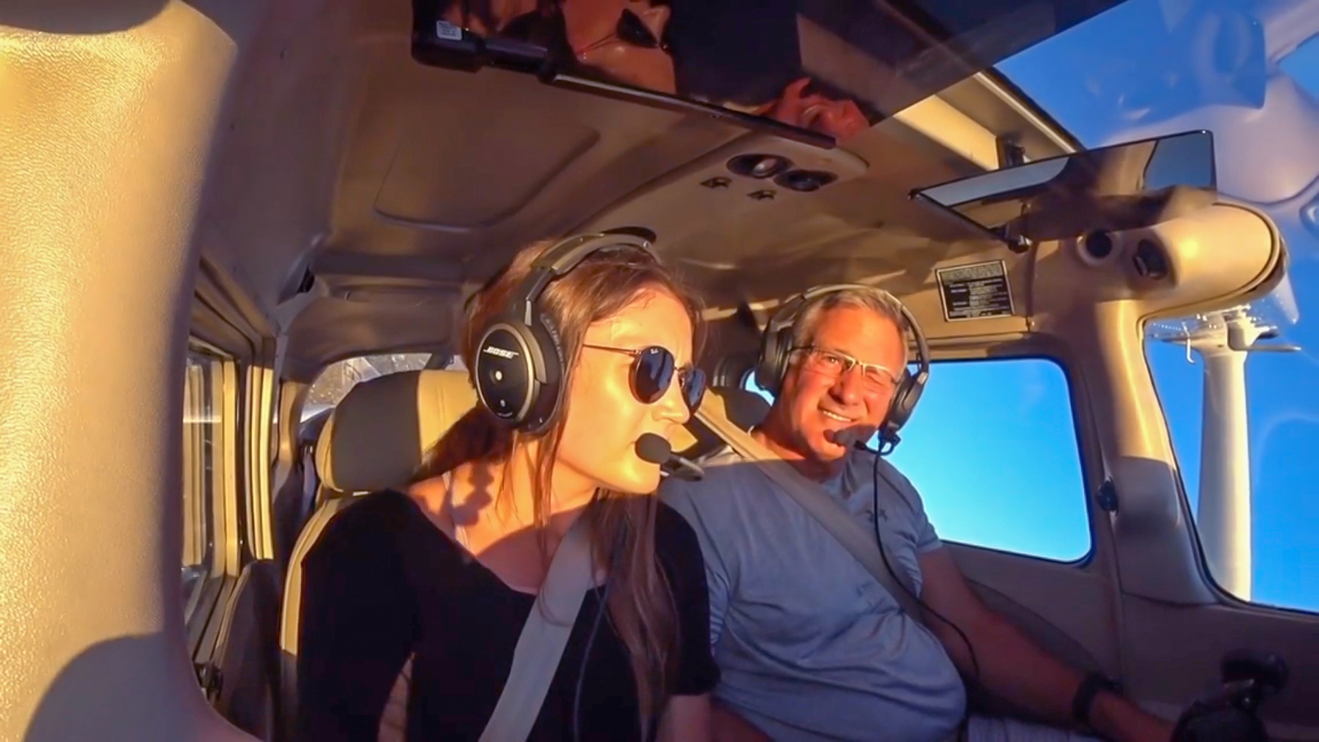 Fourth-generation pilot Julie Frew, an instructor at Sierra Charlie Aviation in Scottsdale, Arizona, takes her dad—Brian McClintock, who has flown 35 years for United Airlines—flying with her for the first time. "His excitement for flying just always motivated me," she explained. "If you love what you do, you'll never work a day in your life. That's what's fun about flying," he said.