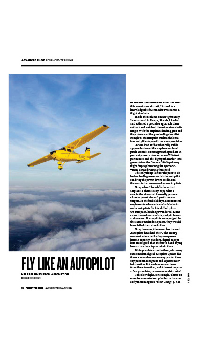 "Fly like an Autopilot" from January 24 of Flight Training.