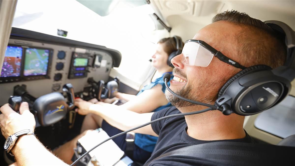 If you can't fly IFR for real, you can always simulate it with some foggles. Photography by Chris Rose