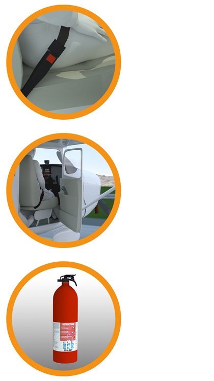 Seatbelt, Doors, Fire Suppression