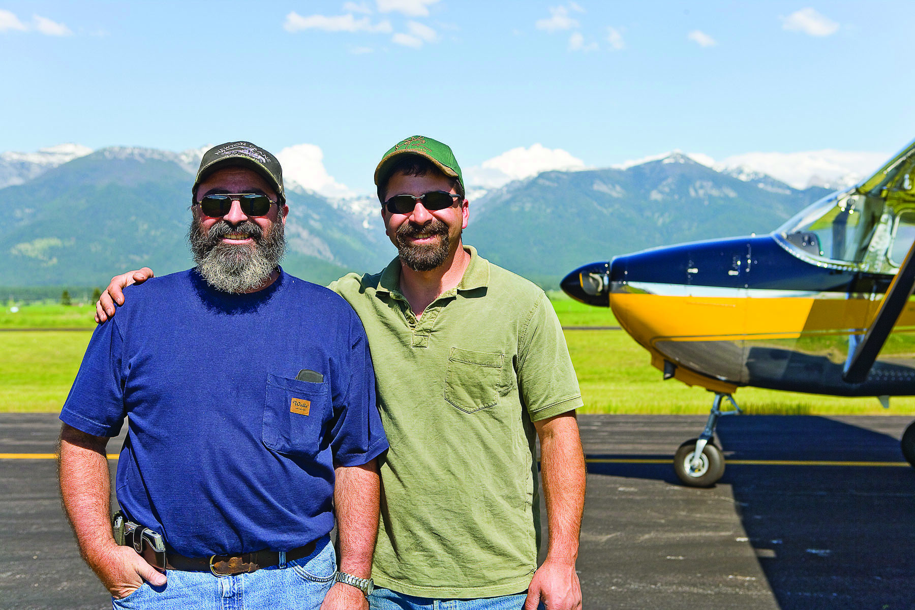 John Casalegno (left) and his son, Mark, who also is a pilot and participated in the restoration.