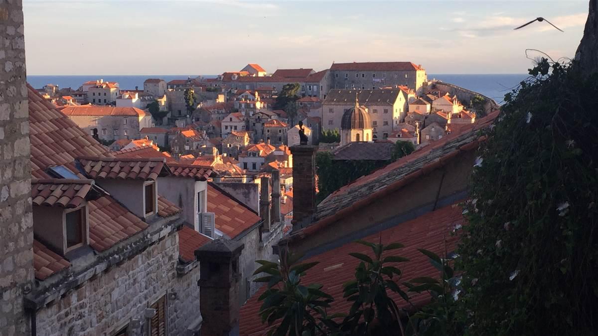 Sunset over Dubrovnik, Croatia.