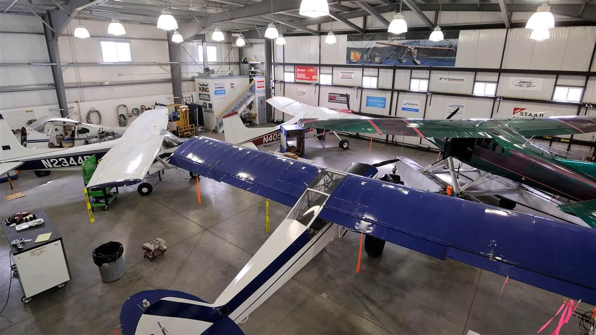 Three of these airplanes are at Northern Lights Avionics in Anchorage for ADS-B installations; the fourth is also receiving panel displays.