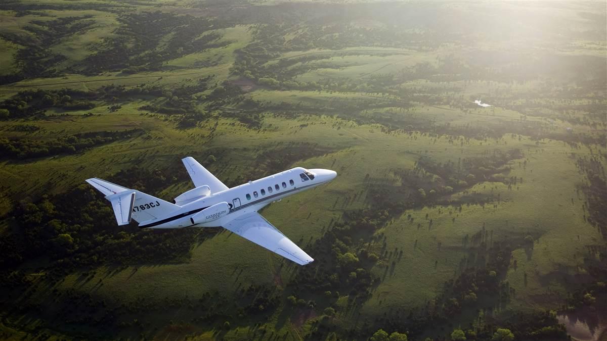 Aerial photography of the Cessna Citation CJ3 near over the Gyp Hills of near Medicine Lodge, KS.Wichita,  KS  USAhttp://mikefizer.comImage #: 04-374_248.tif