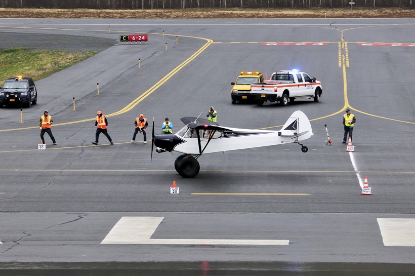 Competitors in the Valdez Fly-In have impressively short takeoffs and landings. Photo by Mike Collins.