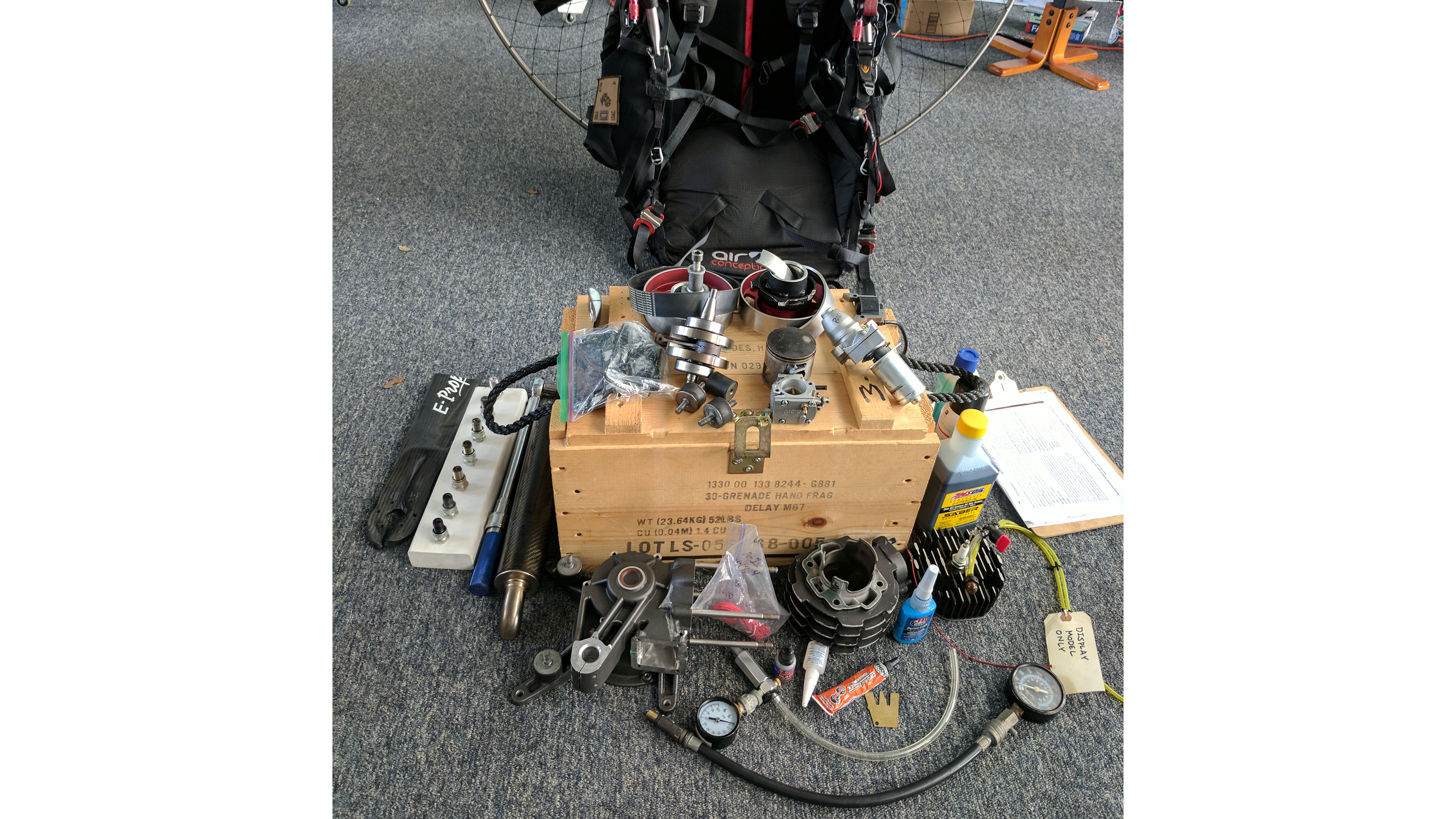 Flying powered paragliders