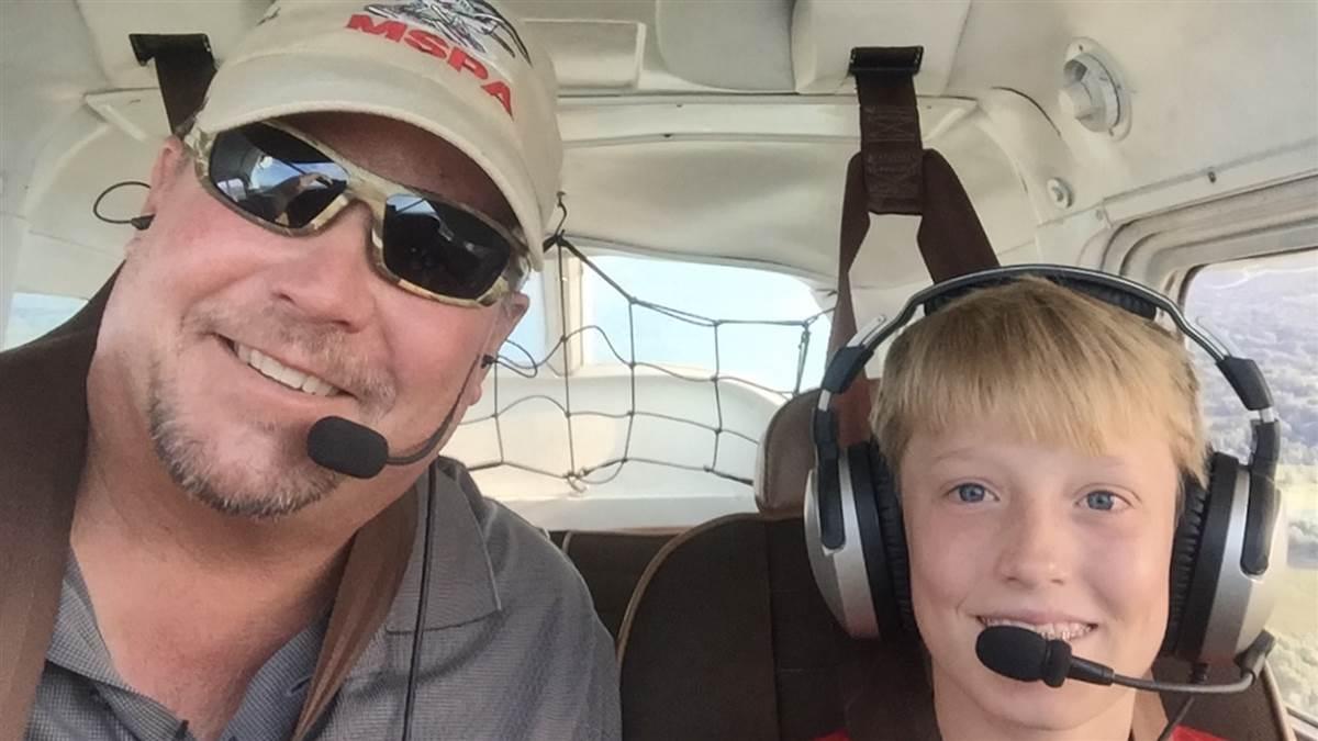 Randy Schoephoerster chose his airline primarily because he can be based close to home to spend more time with his son, Matt.