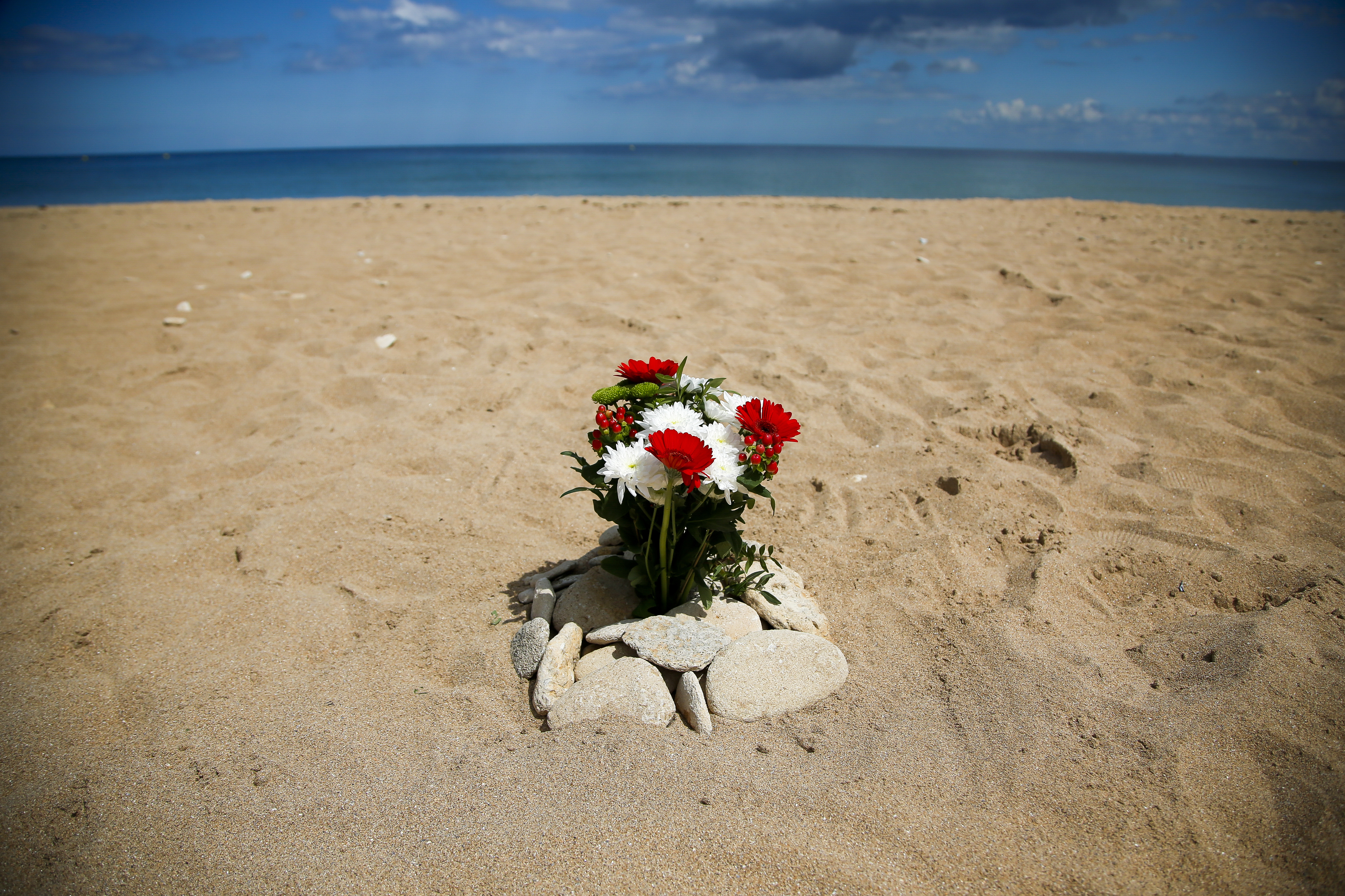 Makeshift memorials cropped up along the Normandy beaches during the anniversary events.