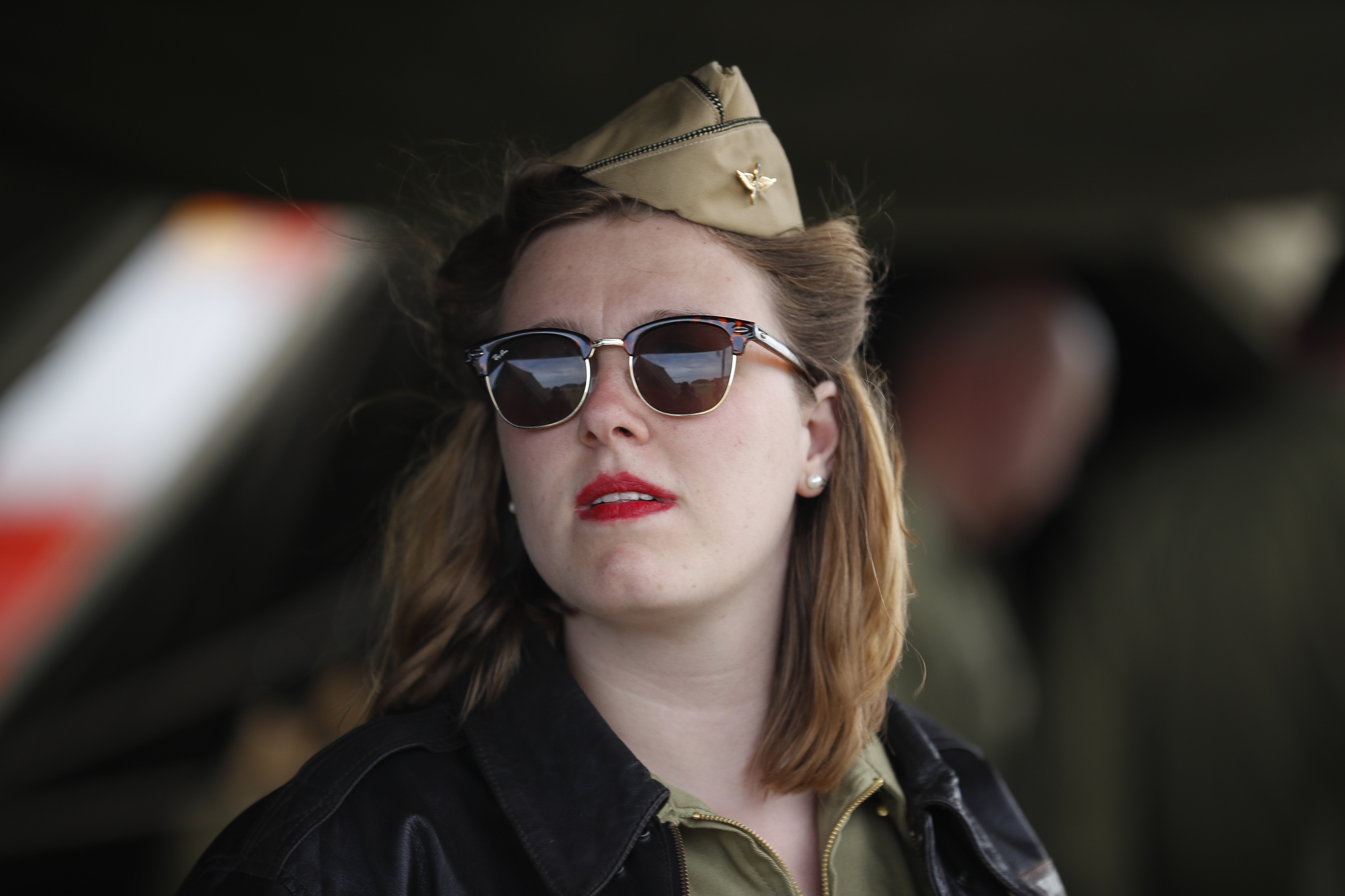 Reenactors went to great lengths to assure their appearance and garb fit the WWII era.