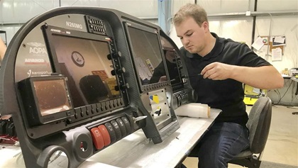 The avionics suite in the RV–10 was assembled and tested at Advanced Flight Systems in Portland, Oregon, and then sent to AOPA headquarters in Maryland for installation. It monitors every aspect of the airplane’s electrical system; shows weather, traffic, and terrain; and provides vastly more timely information than the airplane’s original, VFR-only setup.