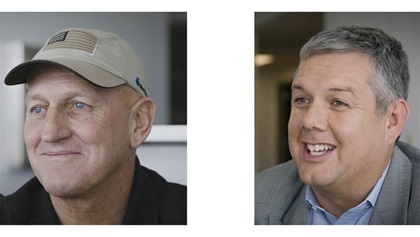 Chris Lopez (right) and Rolf Hechler are part of the Spaceport America site operations team.