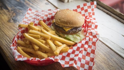 The DC-3 Grill’s famous Buffalo Burger. First time visitors can’t miss it.