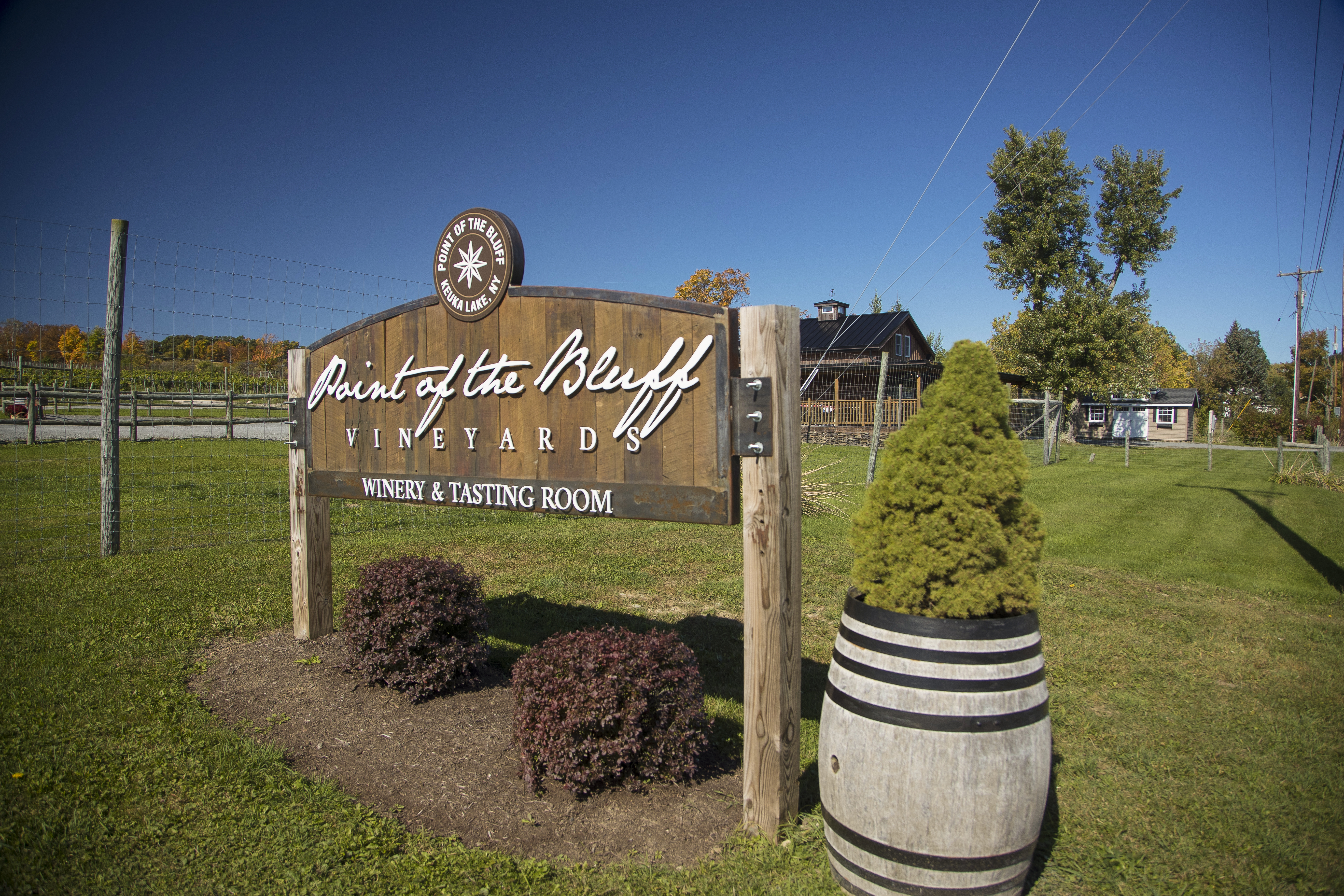 Point of the Bluff Vineyards on Keuka Lake.