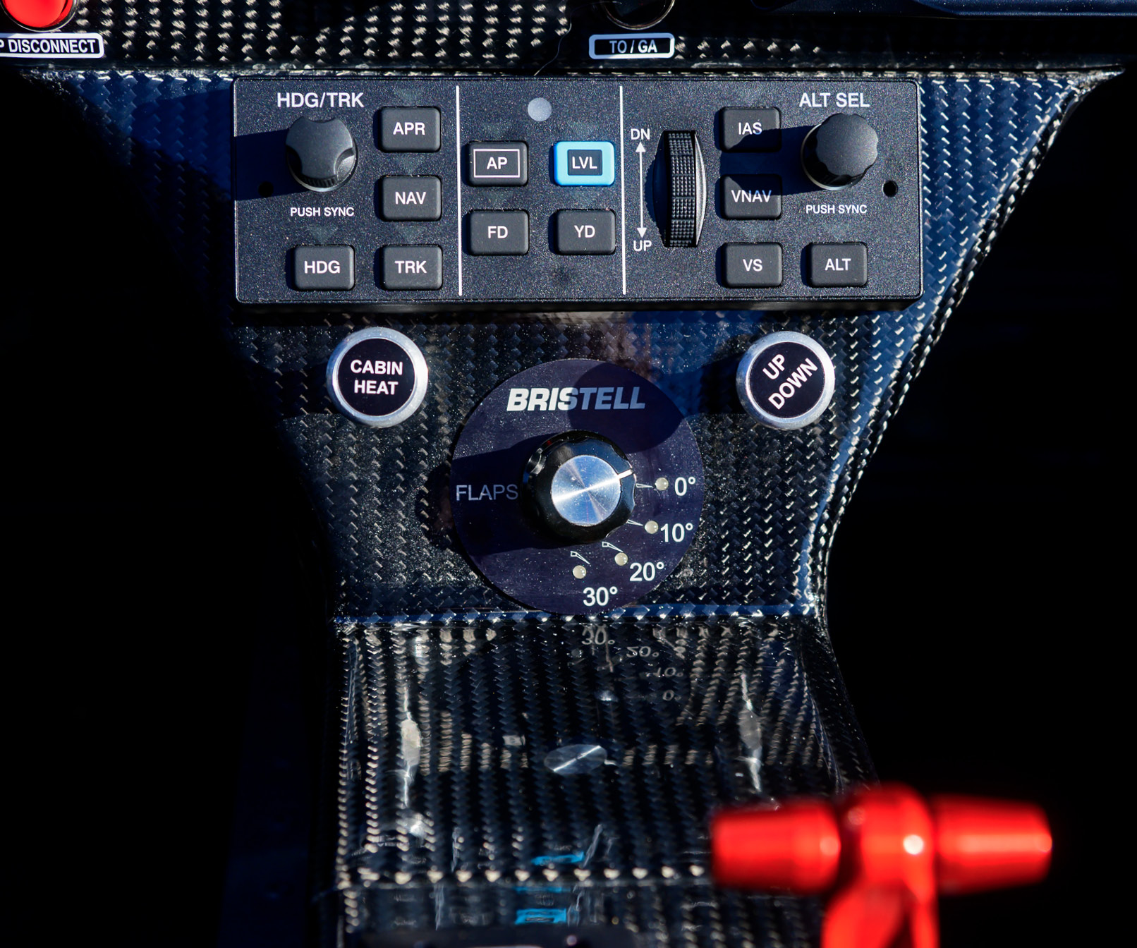 The Up/Down button on the throttle quadrant is not a flight control, but instead is climate control.