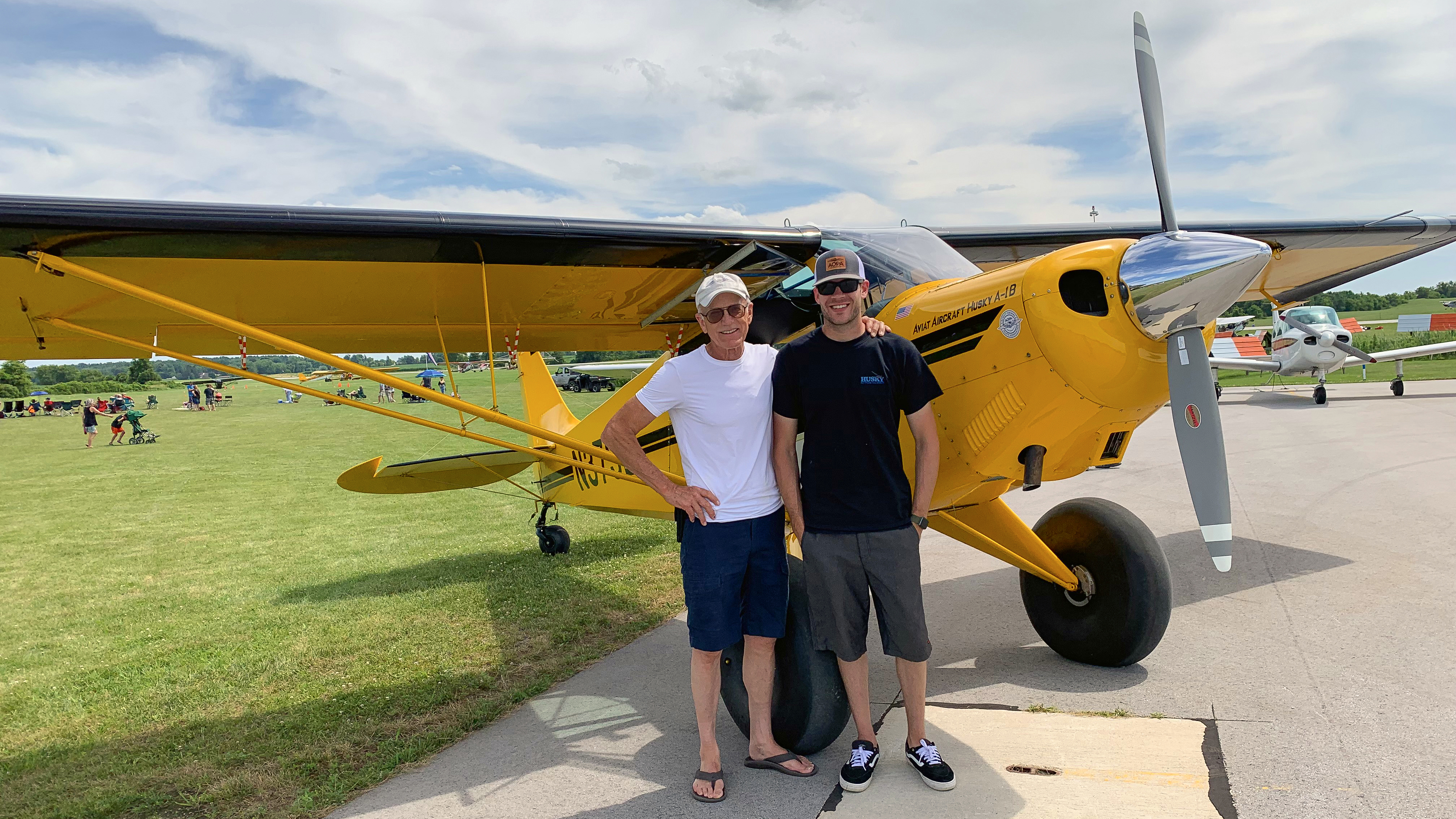 Jerry and Ross Wilke share a proud moment after the demo.