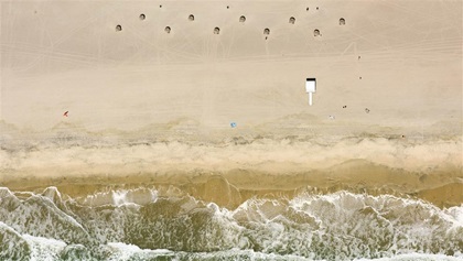 Social distancing at California’s Oceanside beaches on May 19.