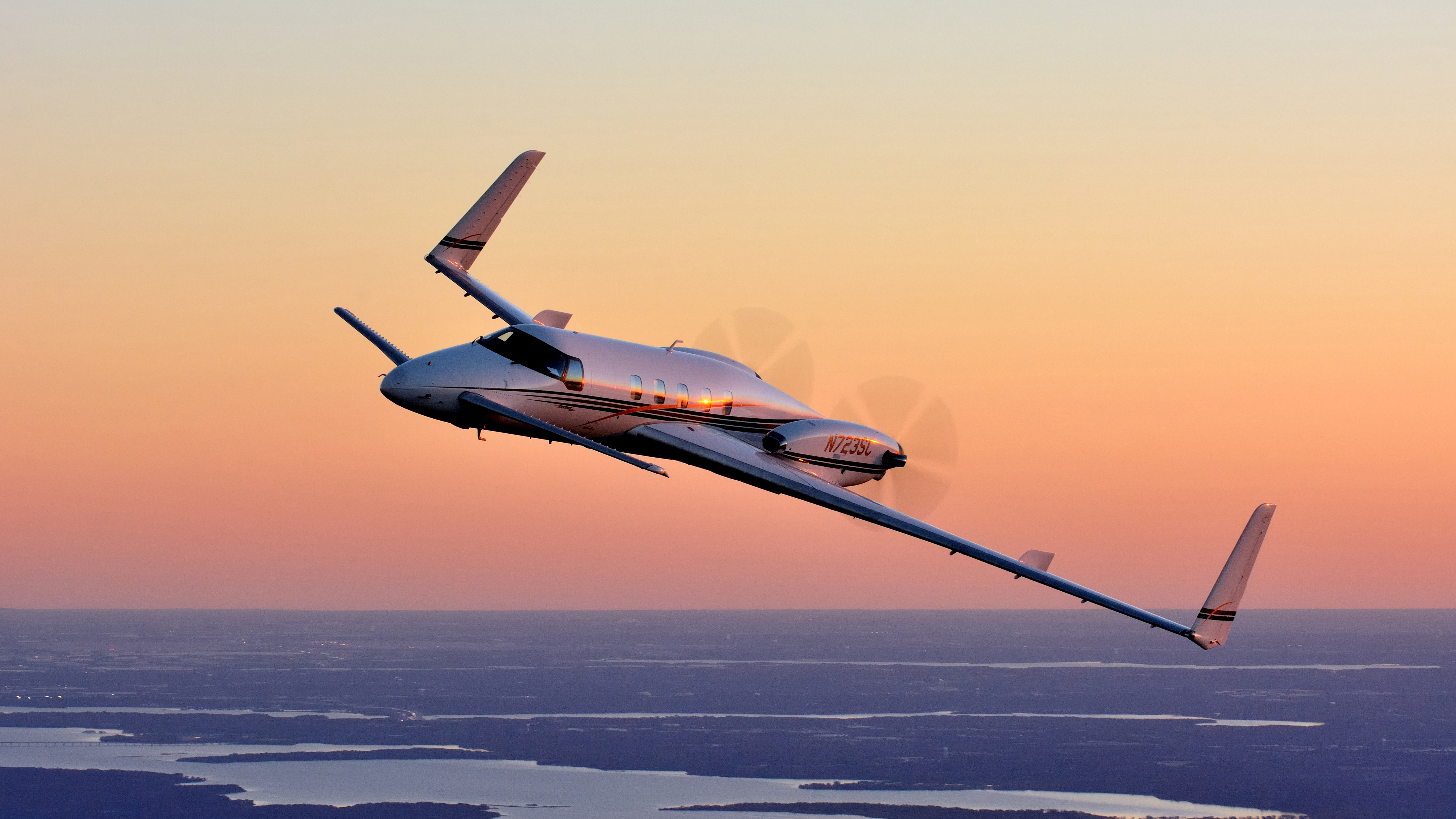 "Celestial Survivors," March 2017 'AOPA Pilot Turbine Edition': The Starship looks even faster in flight than it does on the ground. Beechcraft’s first full-scale Starship prototype flew in 1986, and Raytheon sought to decommission the fleet in 2003—but there were holdouts, and five Starships remain airworthy today. Raj and Suresh Narayanan, who own Aerospace Quality Research and Development, base two of them at Addison Airport in Dallas. (Nikon D7100, 98 mm, 1/160, f/9, ISO 400)