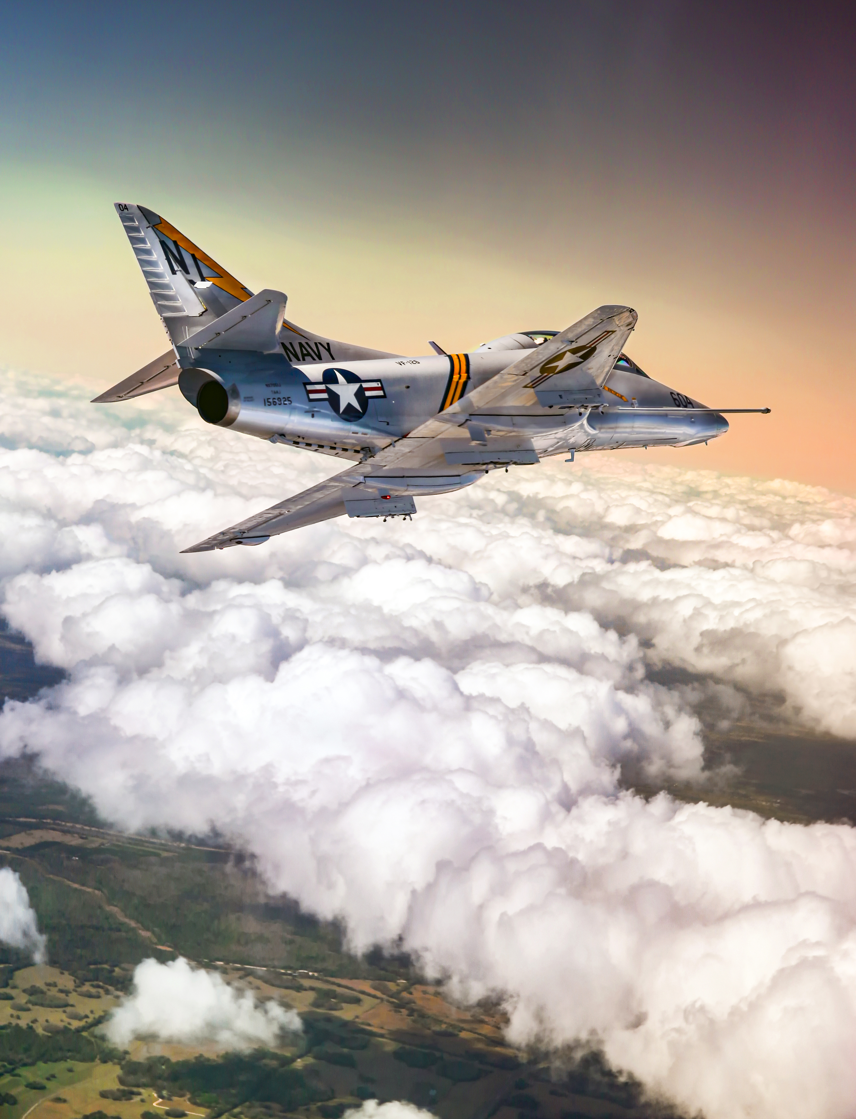 “A Scooter for Today,” June 2017 ‘AOPA Pilot’, Turbine Edition: A Douglas A-4 Skyhawk streaks across the sky of Florida’s Space Coast. (Canon 1DX, 67mm, 1/1250, f5.0, ISO 160)