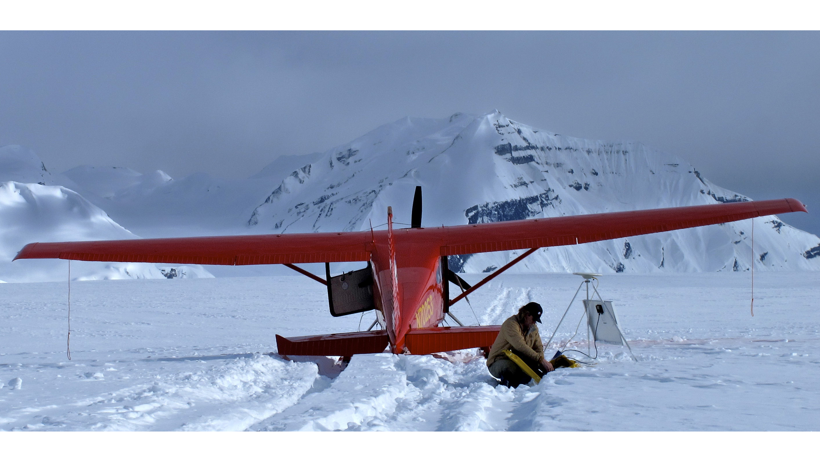 Yahtzee Glacier: Glaciologist and expert of ice core studies Chris Larsen does field research on the Yahtzee Glacier near Icy Bay of the St. Elias Mountains. Larsen has studied ice core samples from around the world. Paul Claus